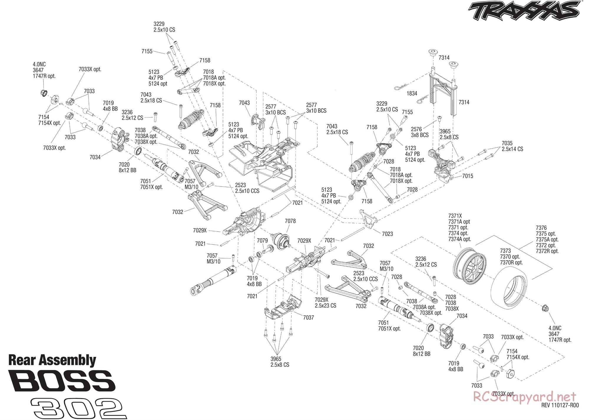 Traxxas - 1/16 Ford Mustang Boss 302 Brushless (2011) - Exploded Views - Page 4
