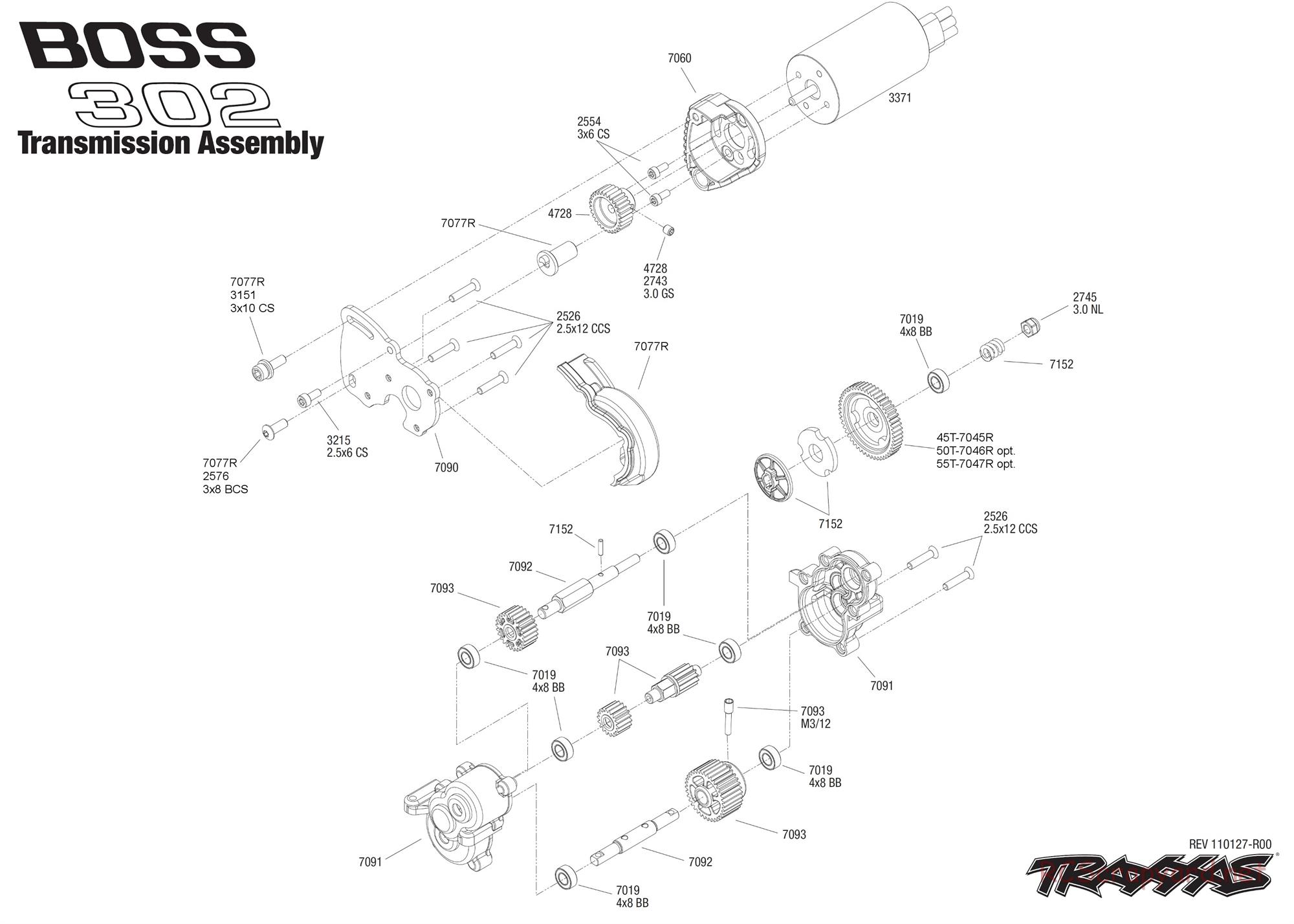 Traxxas - 1/16 Ford Mustang Boss 302 Brushless (2011) - Exploded Views - Page 5