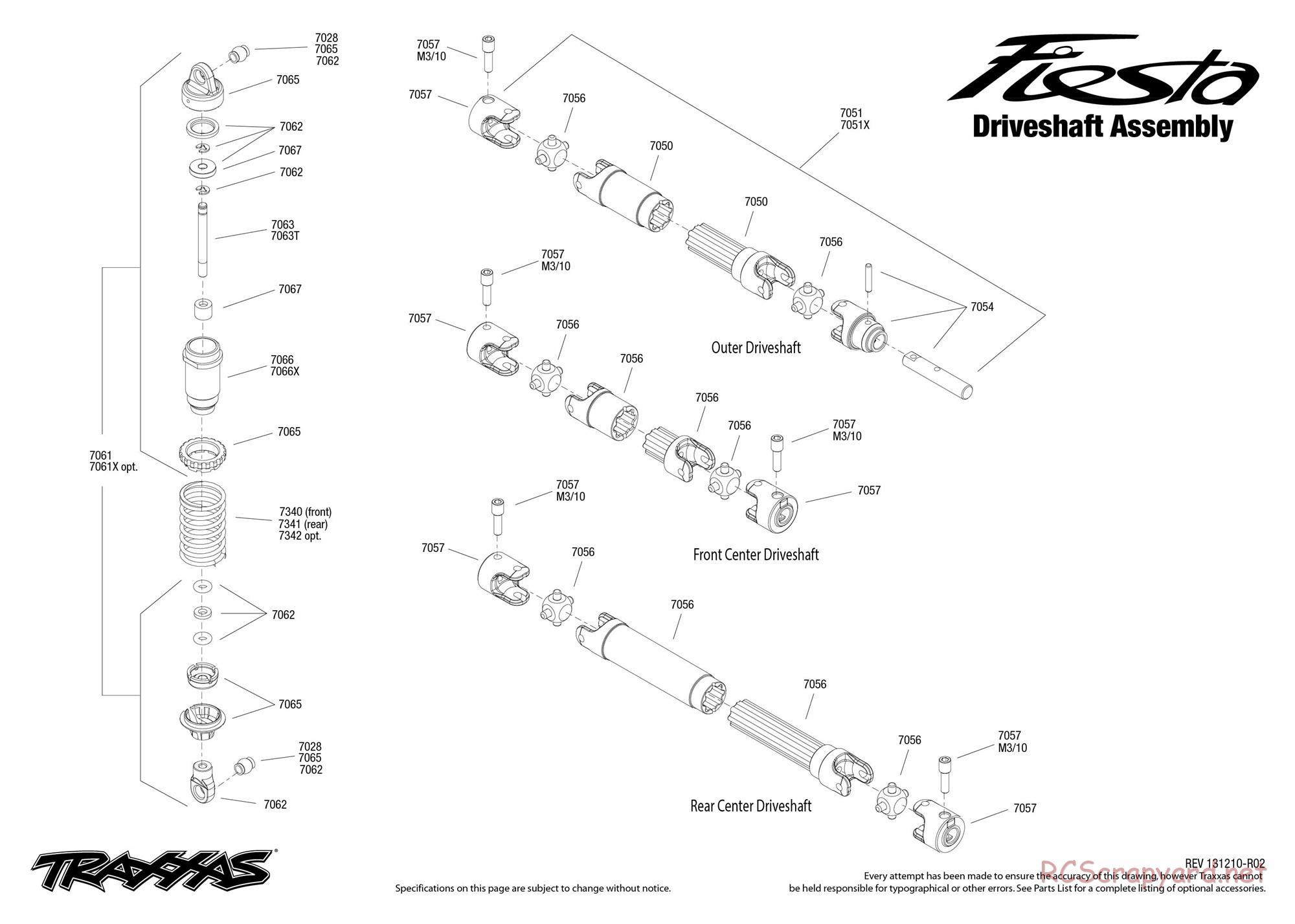 Traxxas - 1/16 Ford Fiesta (2011) - Exploded Views - Page 2