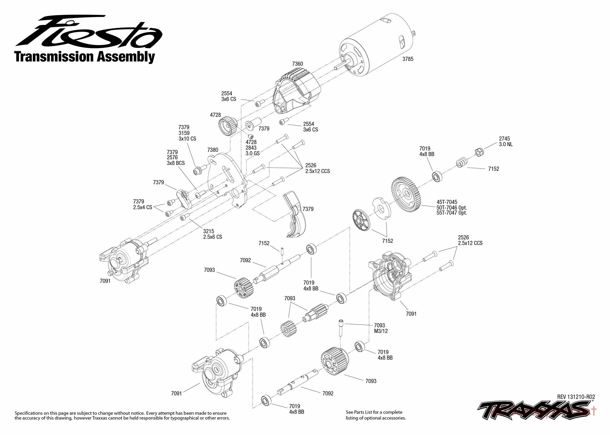 Traxxas - 1/16 Ford Fiesta (2011) - Exploded Views - Page 3