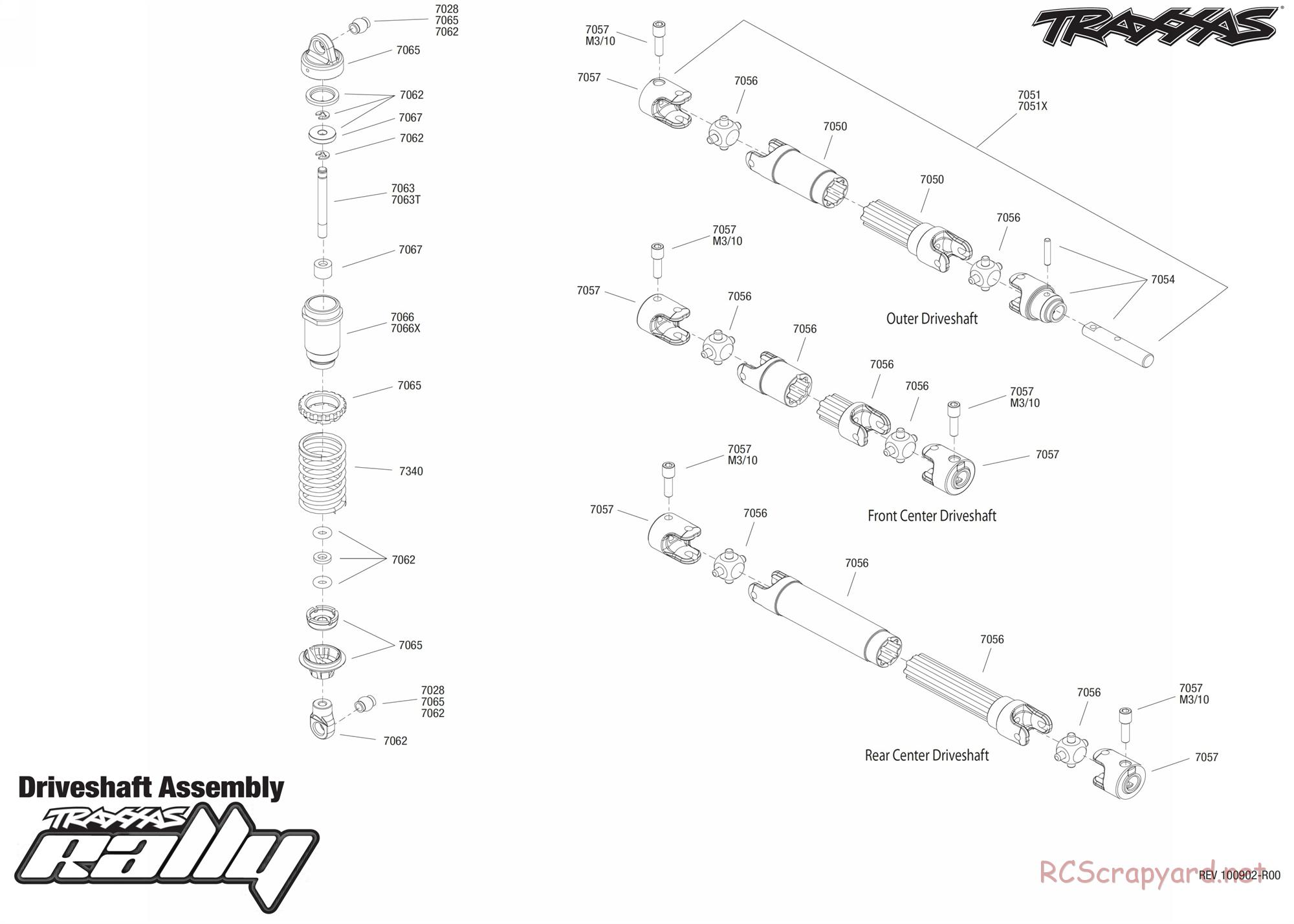 Traxxas - 1/16 Rally VXL (2010) - Exploded Views - Page 2