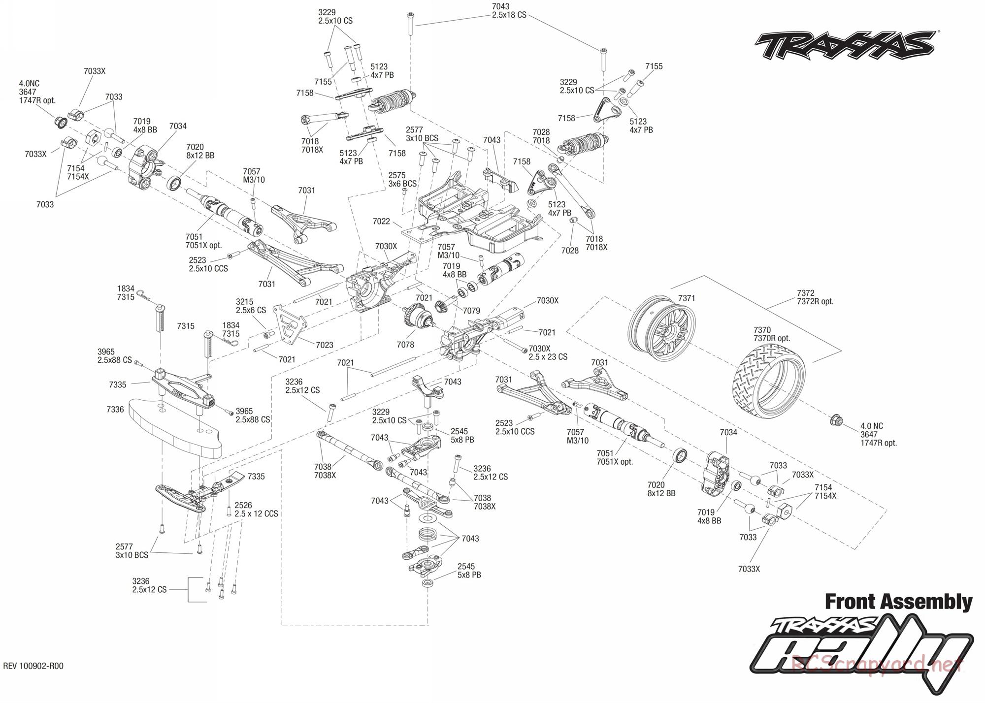 Traxxas - 1/16 Rally VXL (2010) - Exploded Views - Page 3