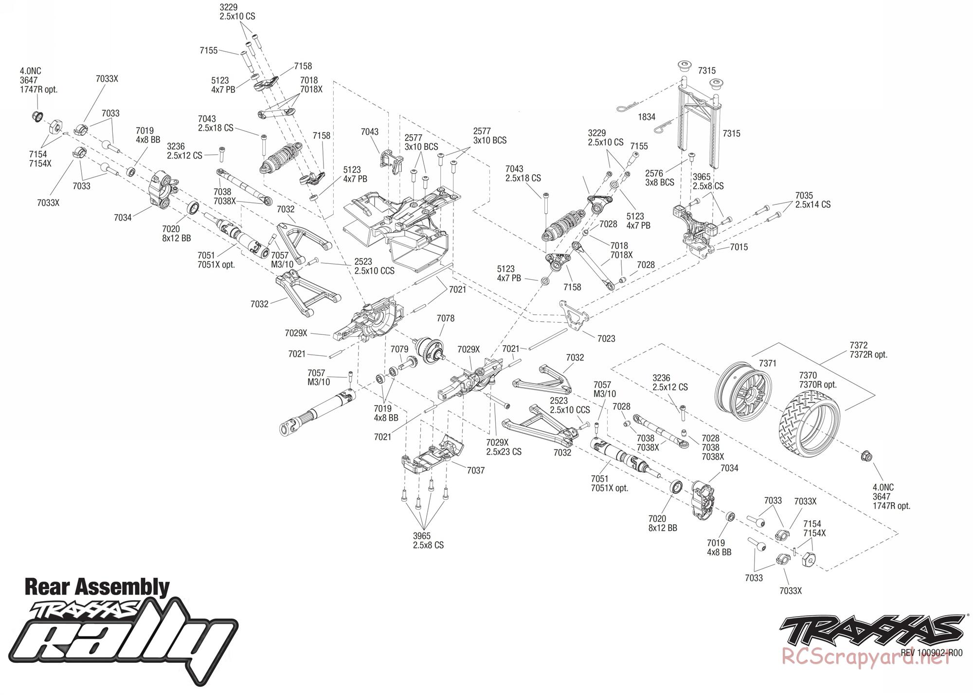 Traxxas - 1/16 Rally VXL (2010) - Exploded Views - Page 4