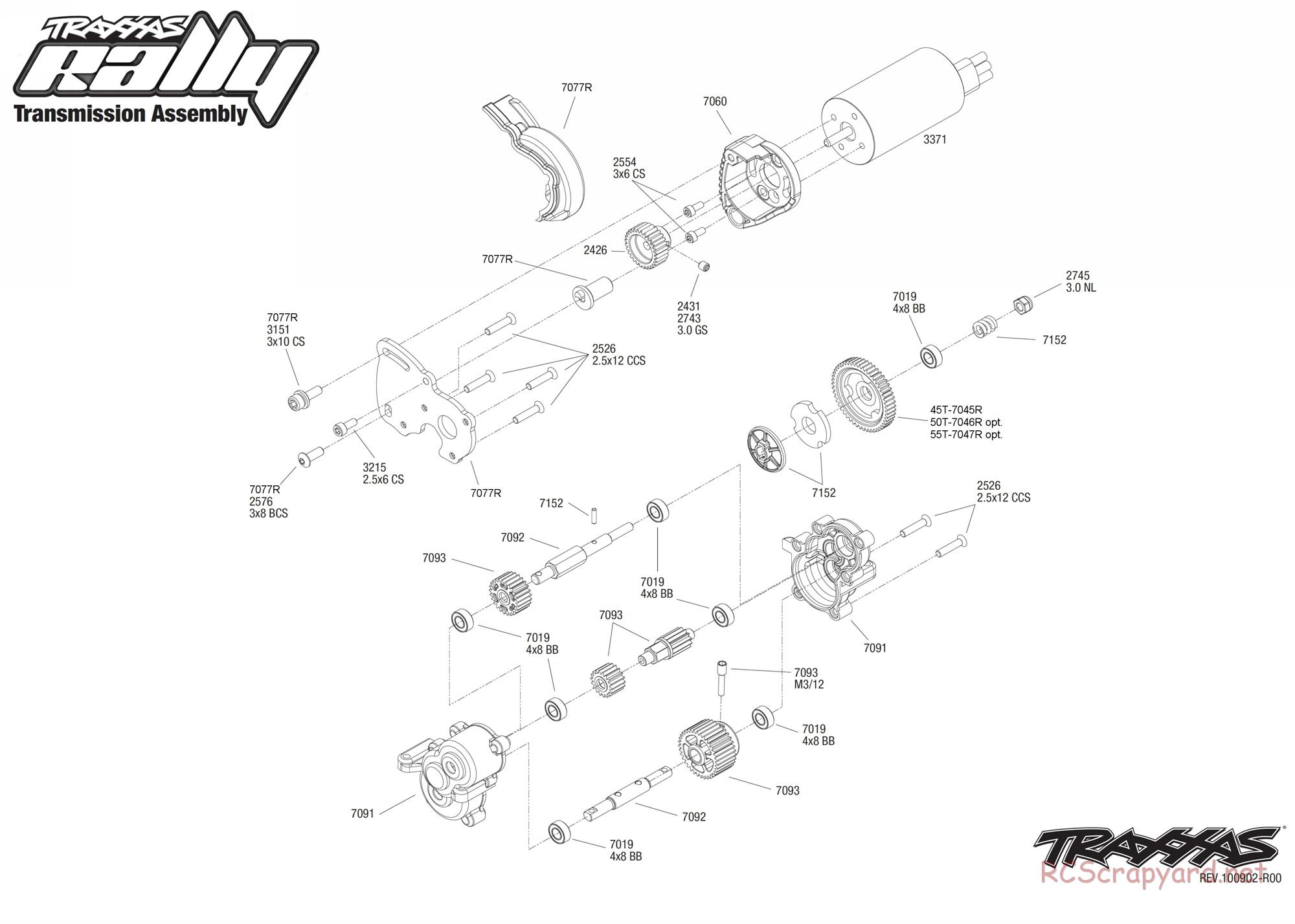 Traxxas - 1/16 Rally VXL (2010) - Exploded Views - Page 5