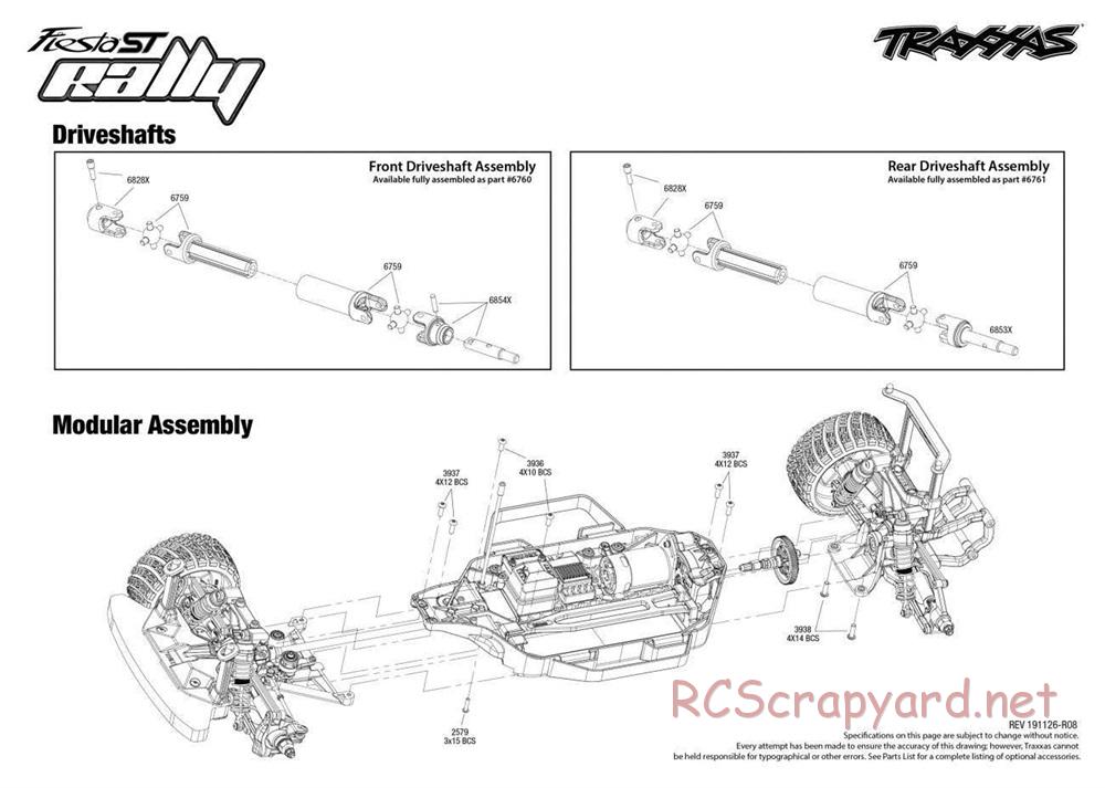 Traxxas - Ford Fiesta ST Rally - Exploded Views - Page 4