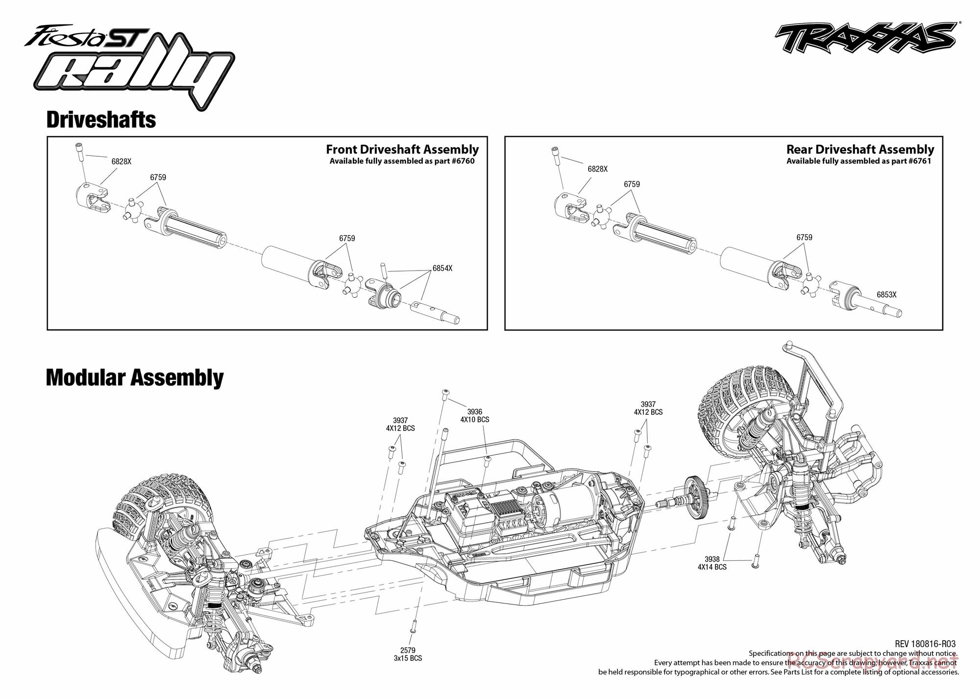 Traxxas - Ford Fiesta ST - NOS Deegan 38 Rally - Exploded Views - Page 2
