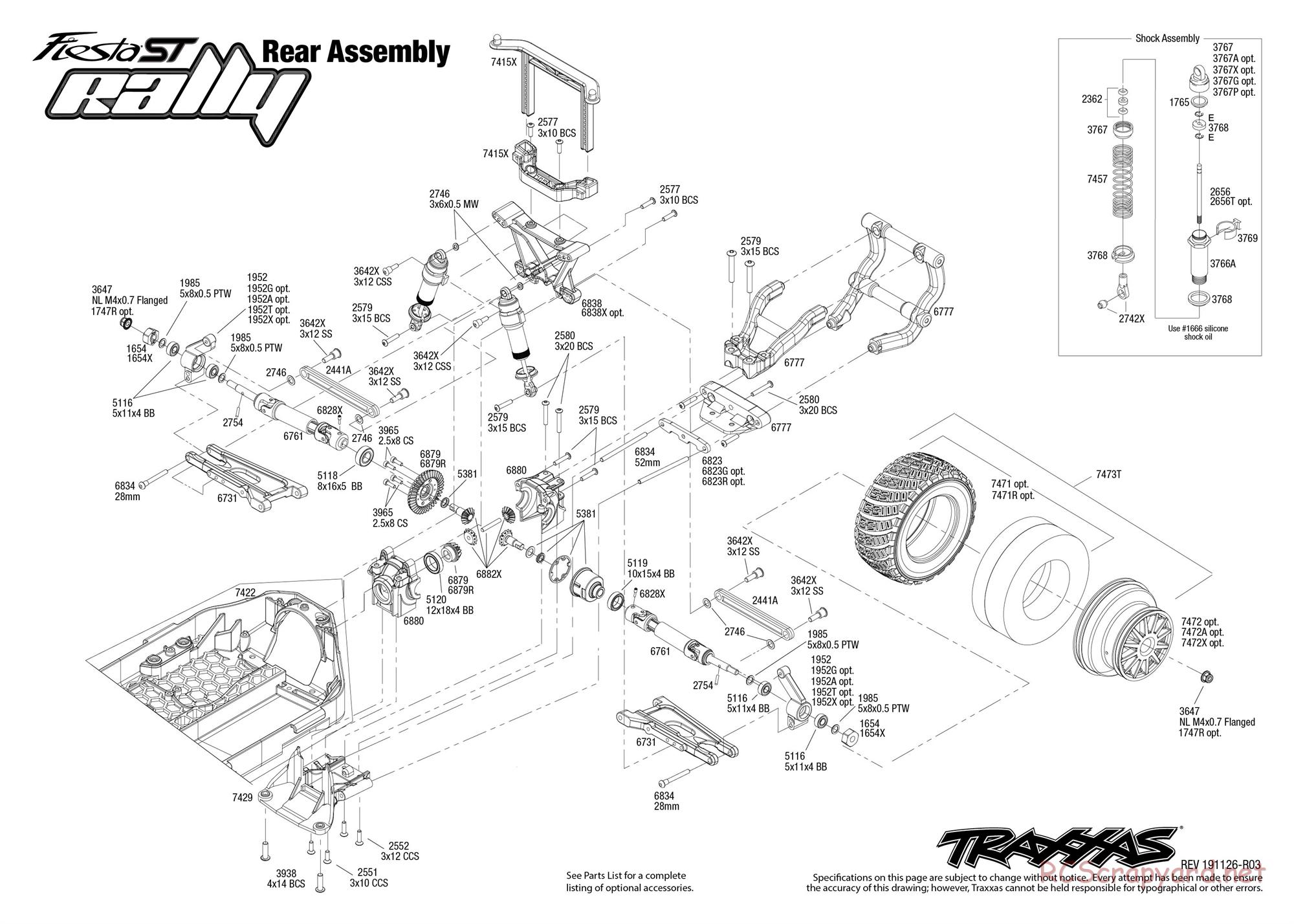 Traxxas - VR46 Ford Fiesta ST Rally SE (2018) - Exploded Views - Page 4
