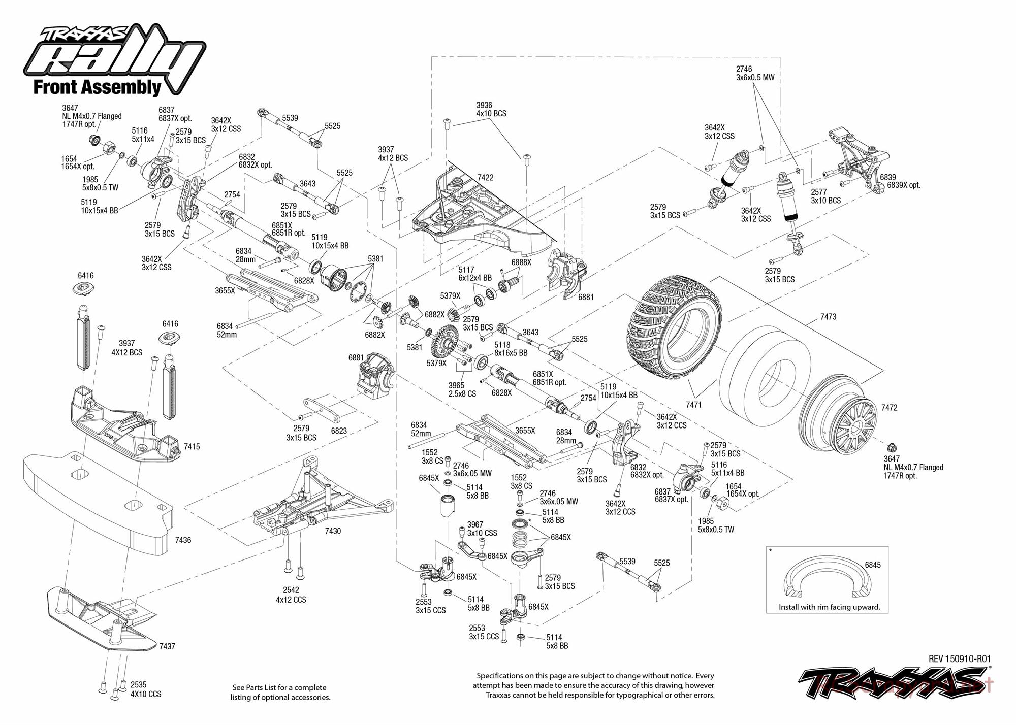 Traxxas - Rally (2015) - Exploded Views - Page 3