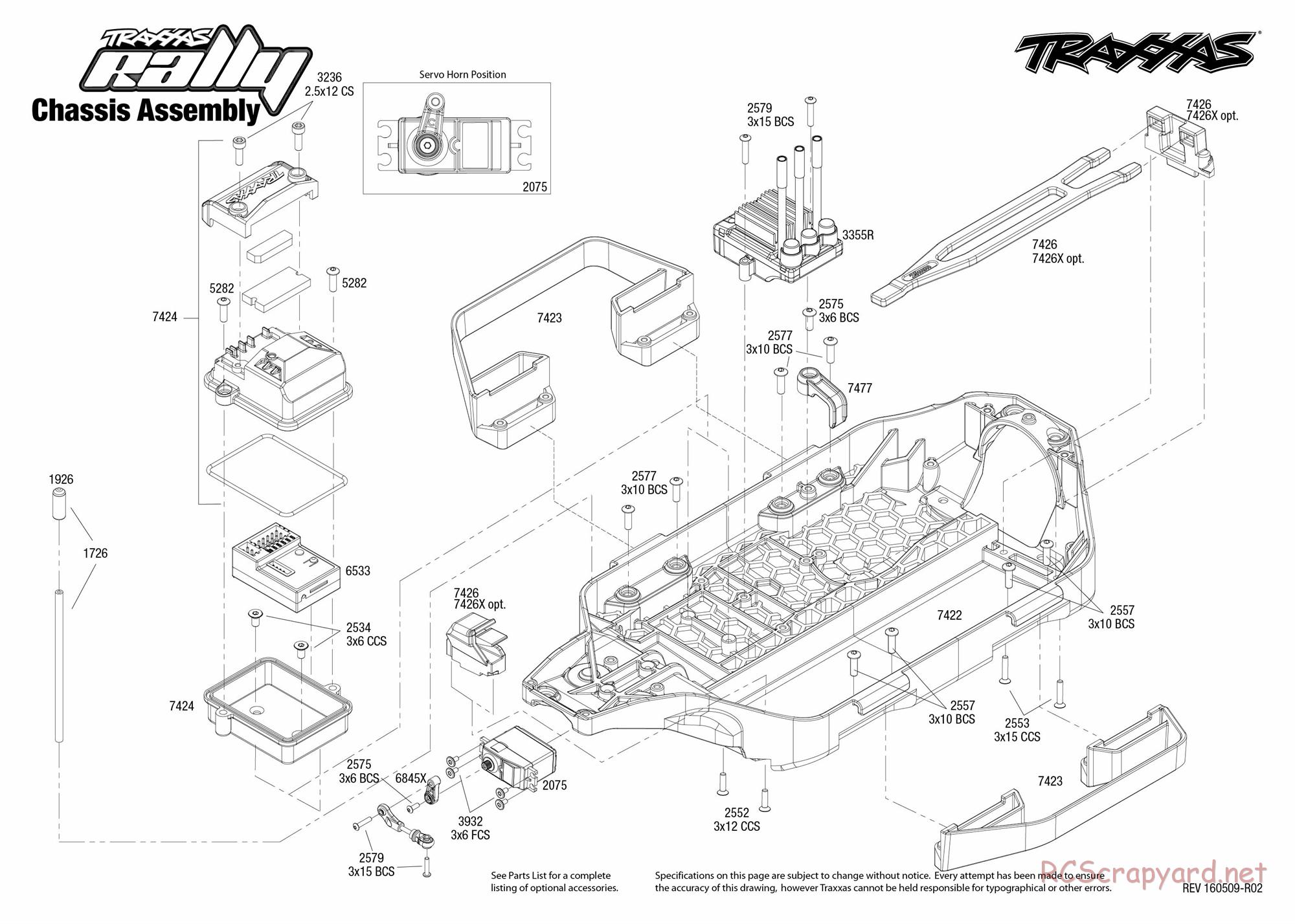 Traxxas - Rally TSM (2016) - Exploded Views - Page 1