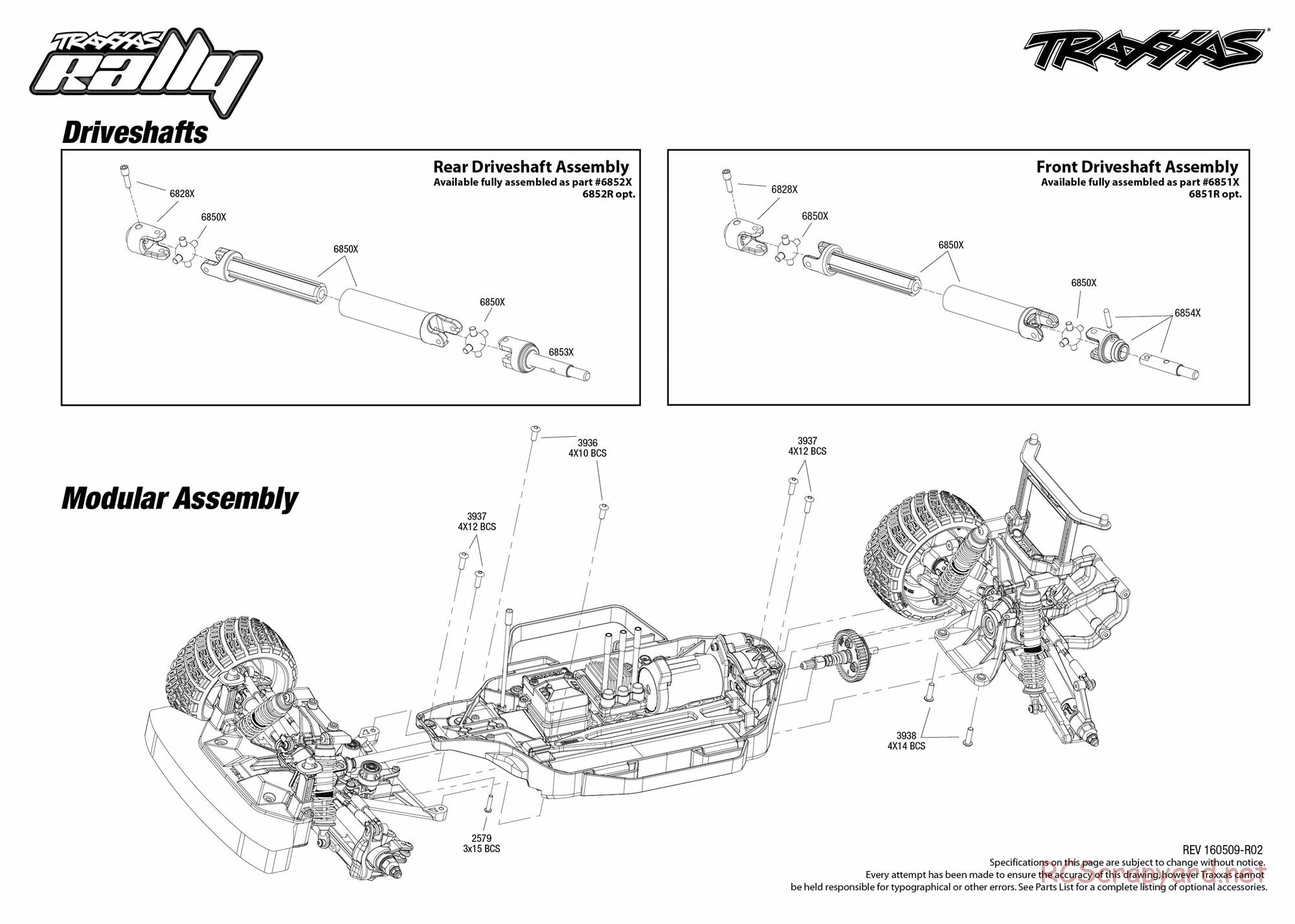 Traxxas - Rally TSM (2016) - Exploded Views - Page 2