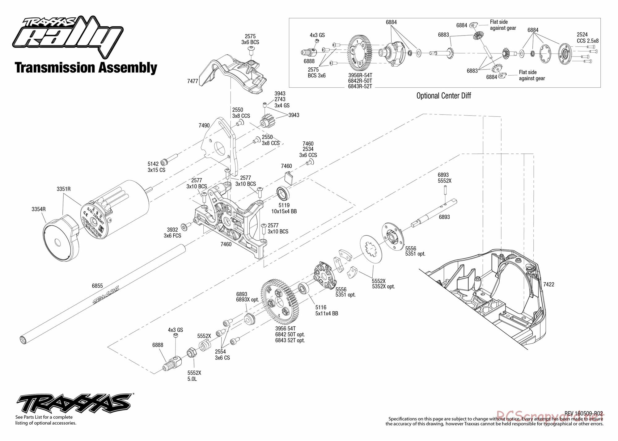 Traxxas - Rally TSM (2016) - Exploded Views - Page 5