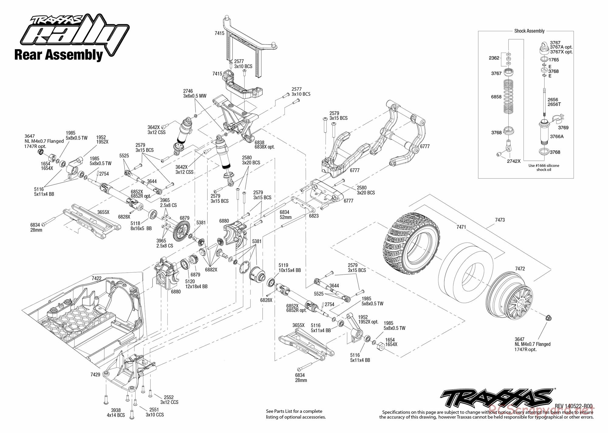 Traxxas - Rally (2014) - Exploded Views - Page 4