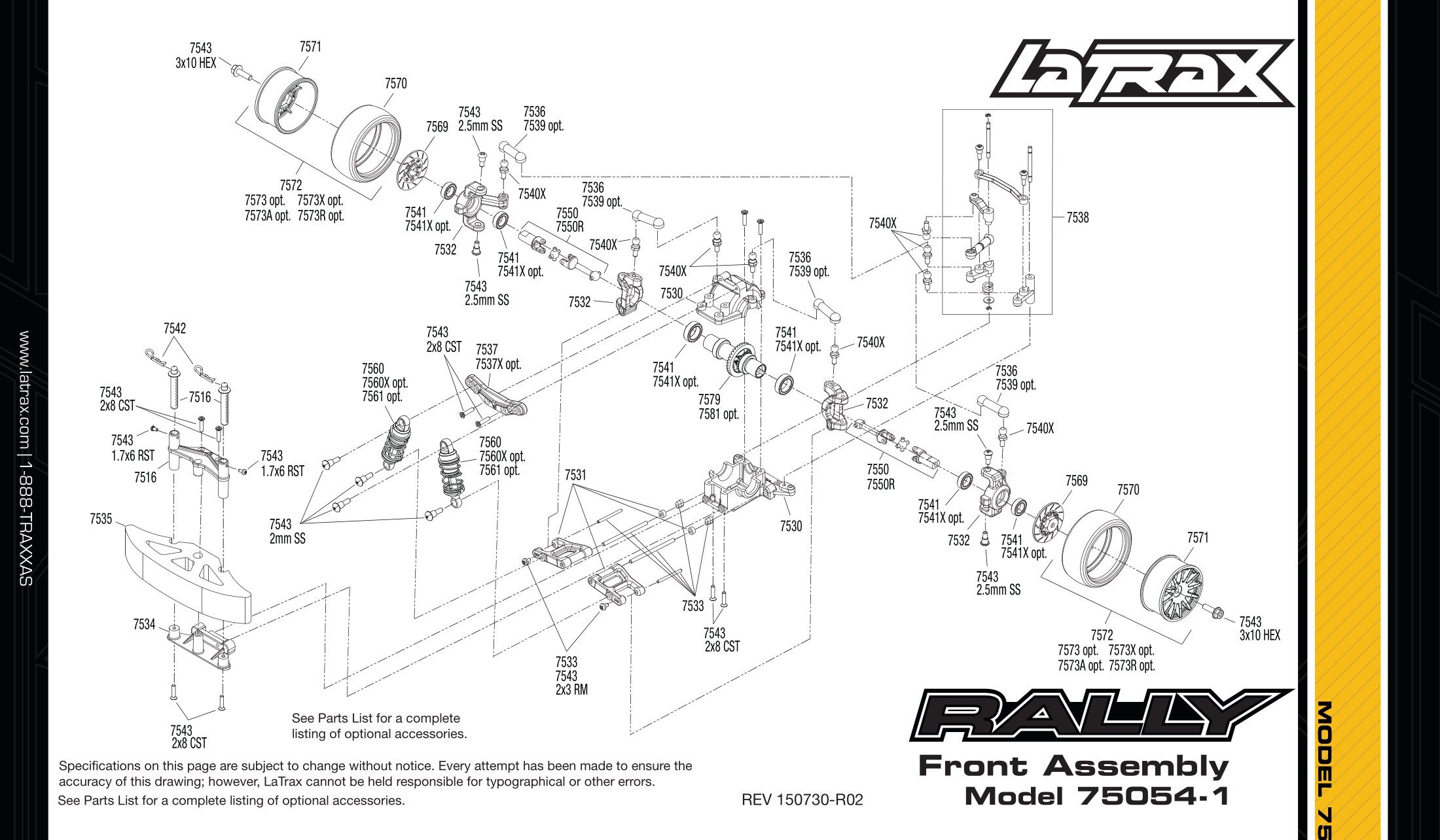 Traxxas - LaTrax Rally - Exploded Views - Page 1