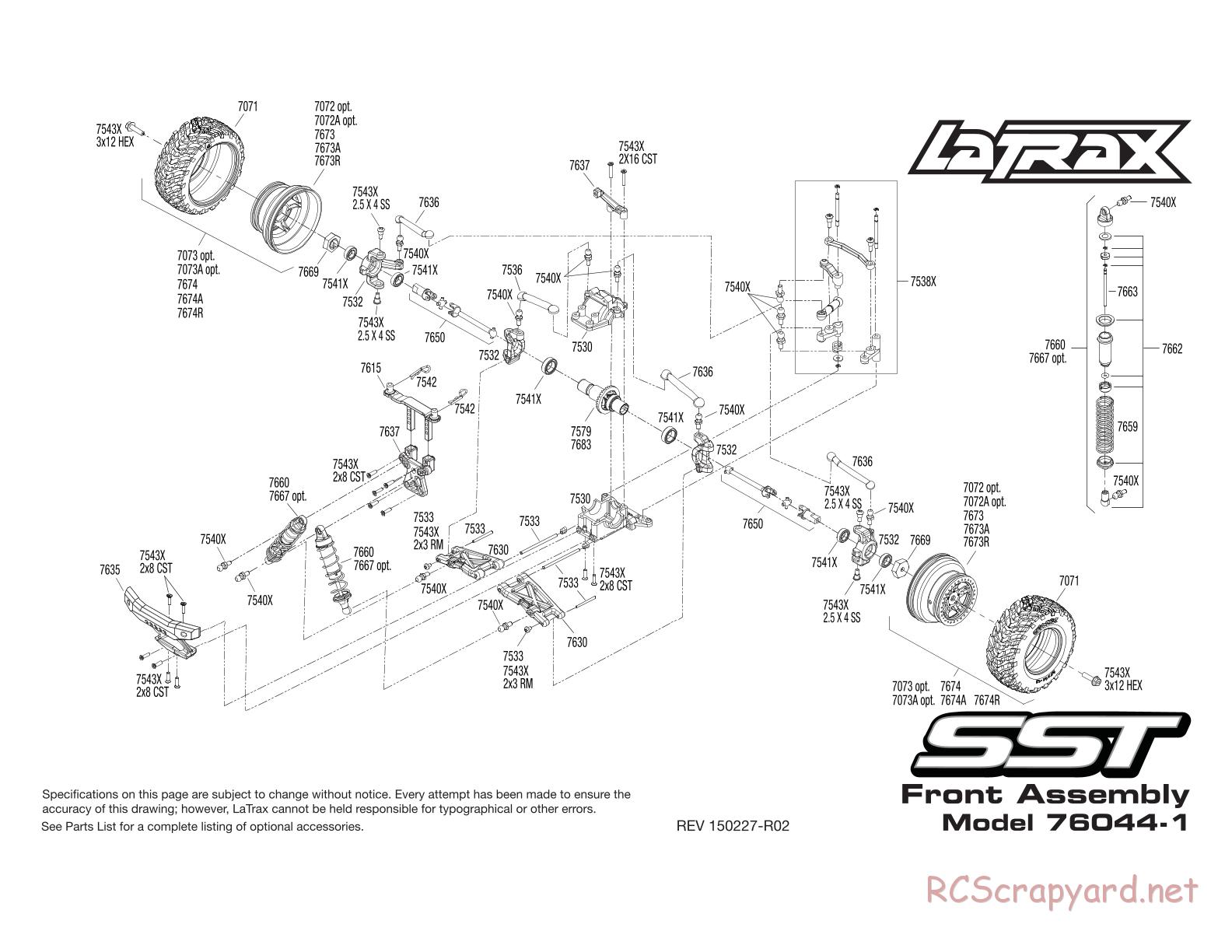 Traxxas - LaTrax SST (2014) - Exploded Views - Page 1