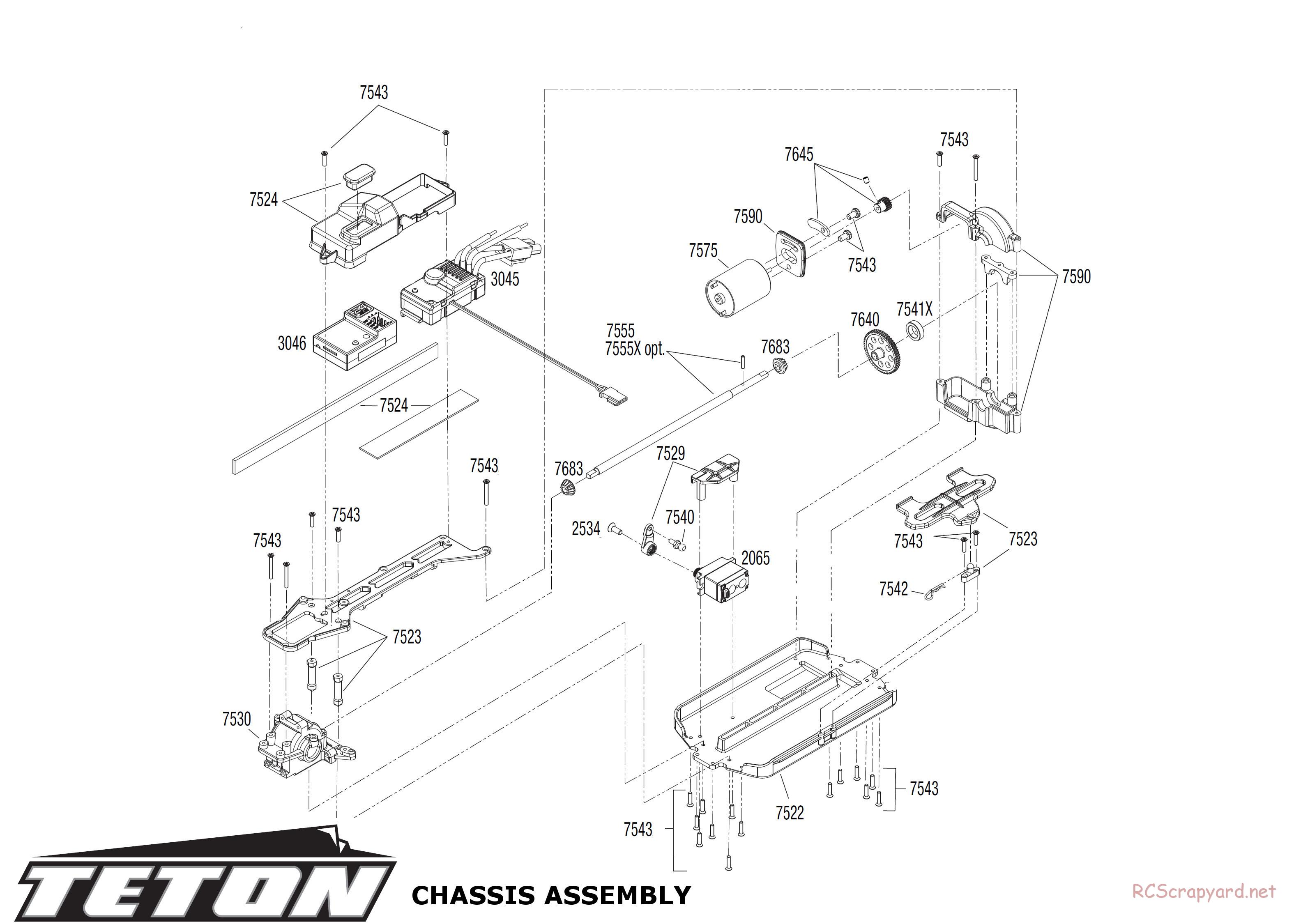 Traxxas - LaTrax Teton (2014) - Exploded Views - Page 1