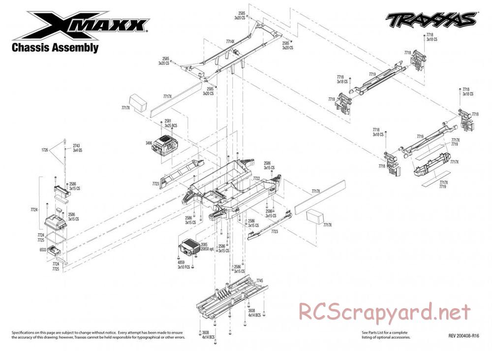 Traxxas - X-Maxx 8S (2017) - Exploded Views - Page 1
