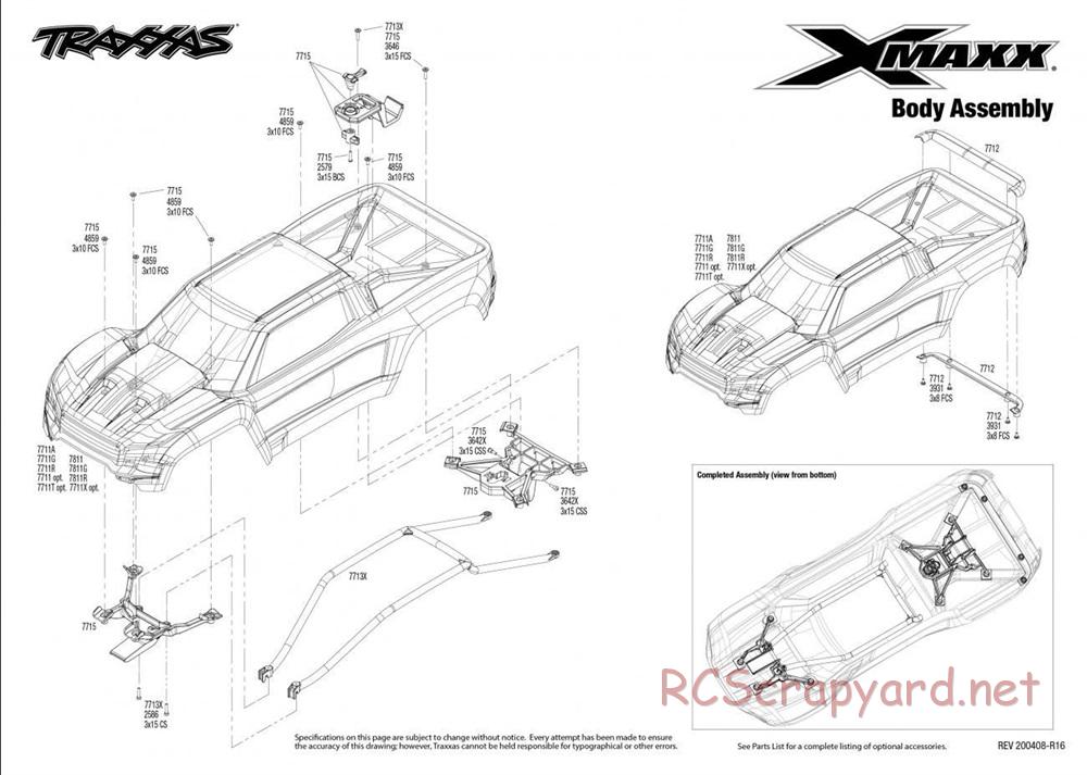 Traxxas - X-Maxx 8S (2017) - Exploded Views - Page 4