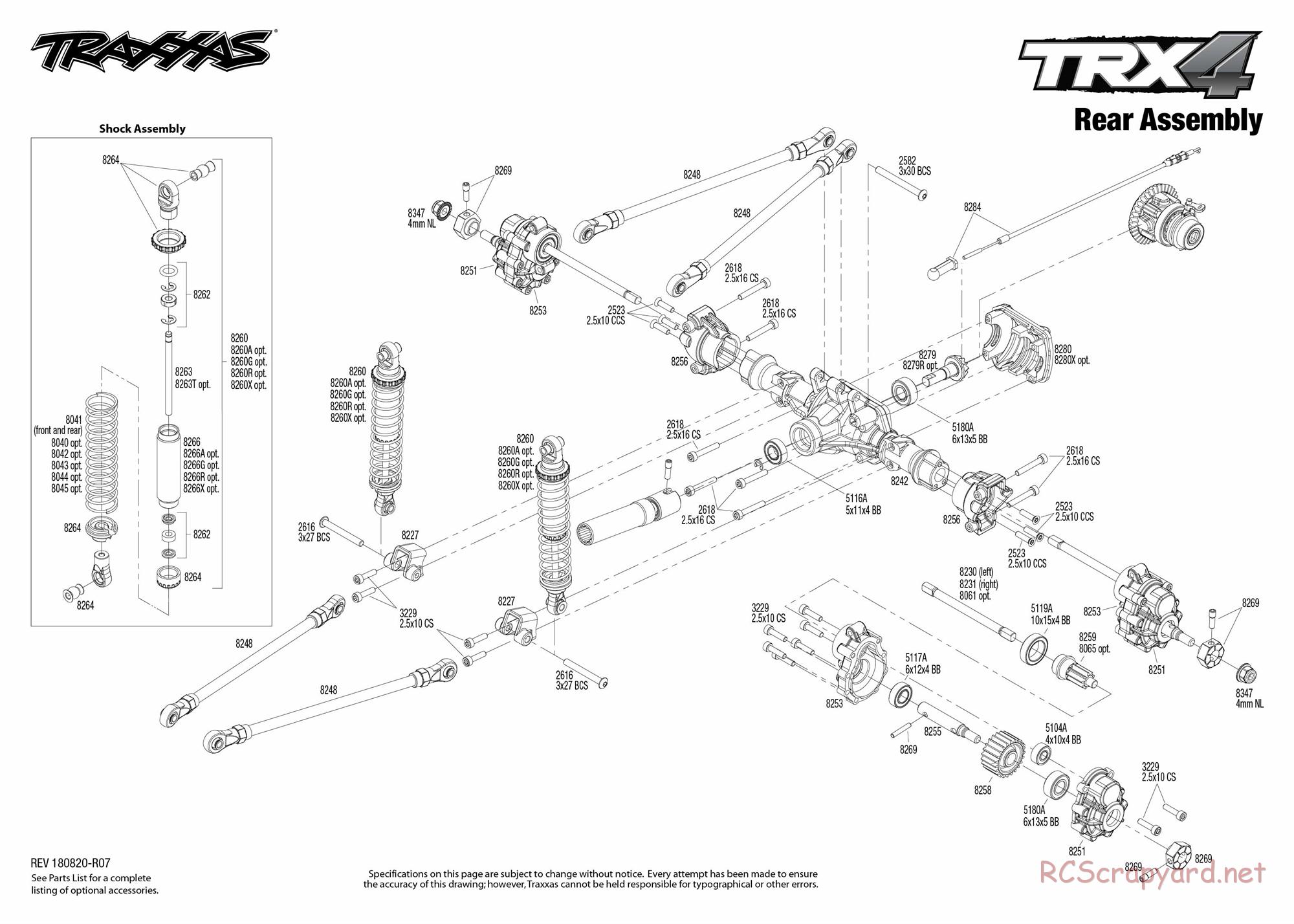 Traxxas - TRX-4 Chassis (2018) - Exploded Views - Page 4