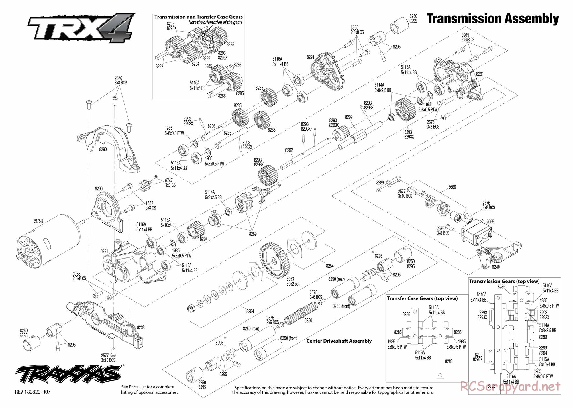 Traxxas - TRX-4 Chassis (2018) - Exploded Views - Page 5