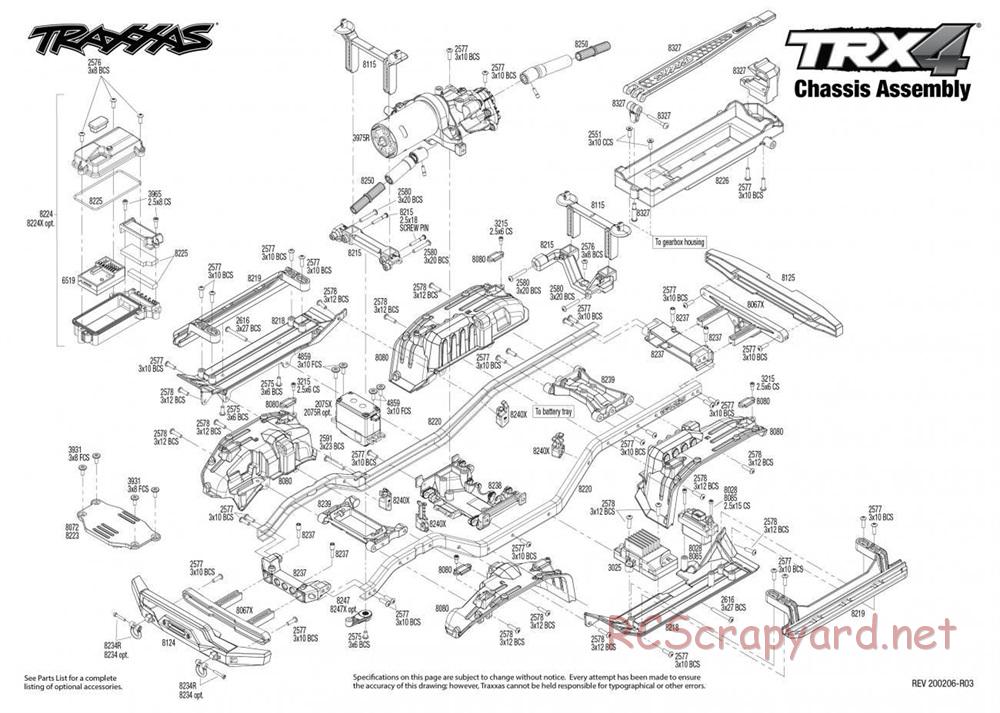 Traxxas - TRX-4 Equipped with Traxx - Exploded Views - Page 1