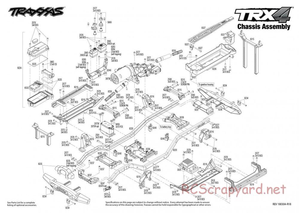 Traxxas - TRX-4 Land Rover Defender - Exploded Views - Page 1