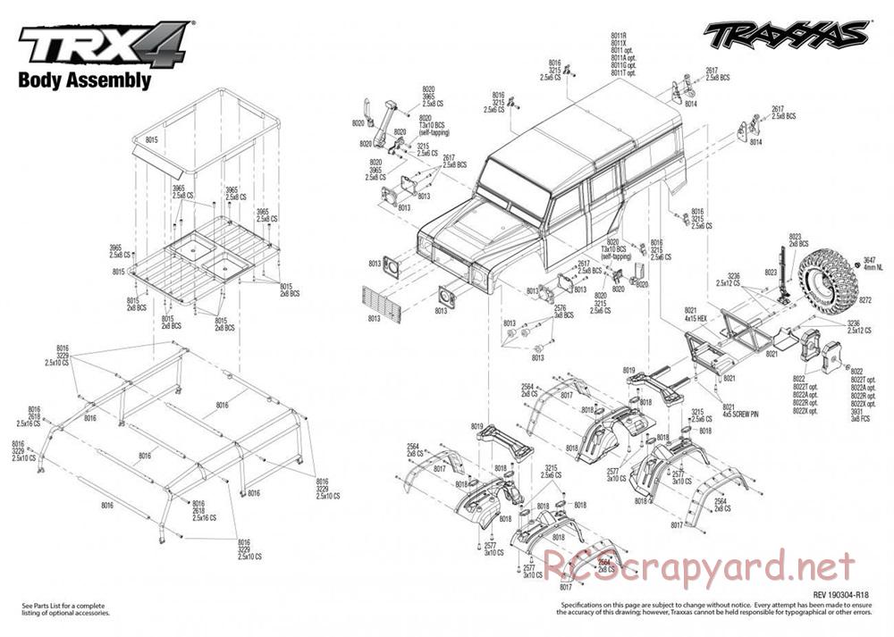 Traxxas - TRX-4 Land Rover Defender - Exploded Views - Page 4