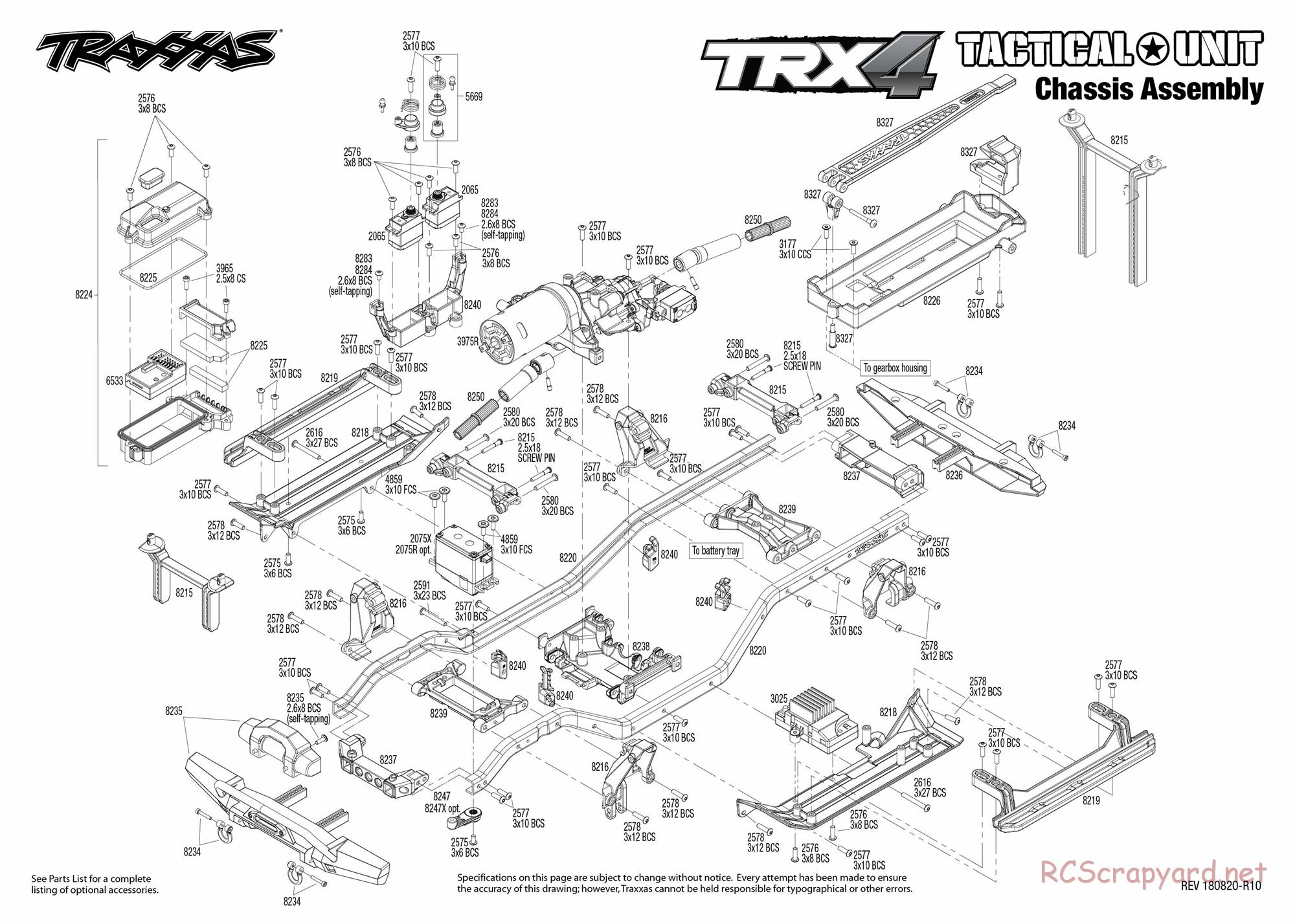 Traxxas - TRX-4 Tactical Unit (2018) - Exploded Views - Page 2