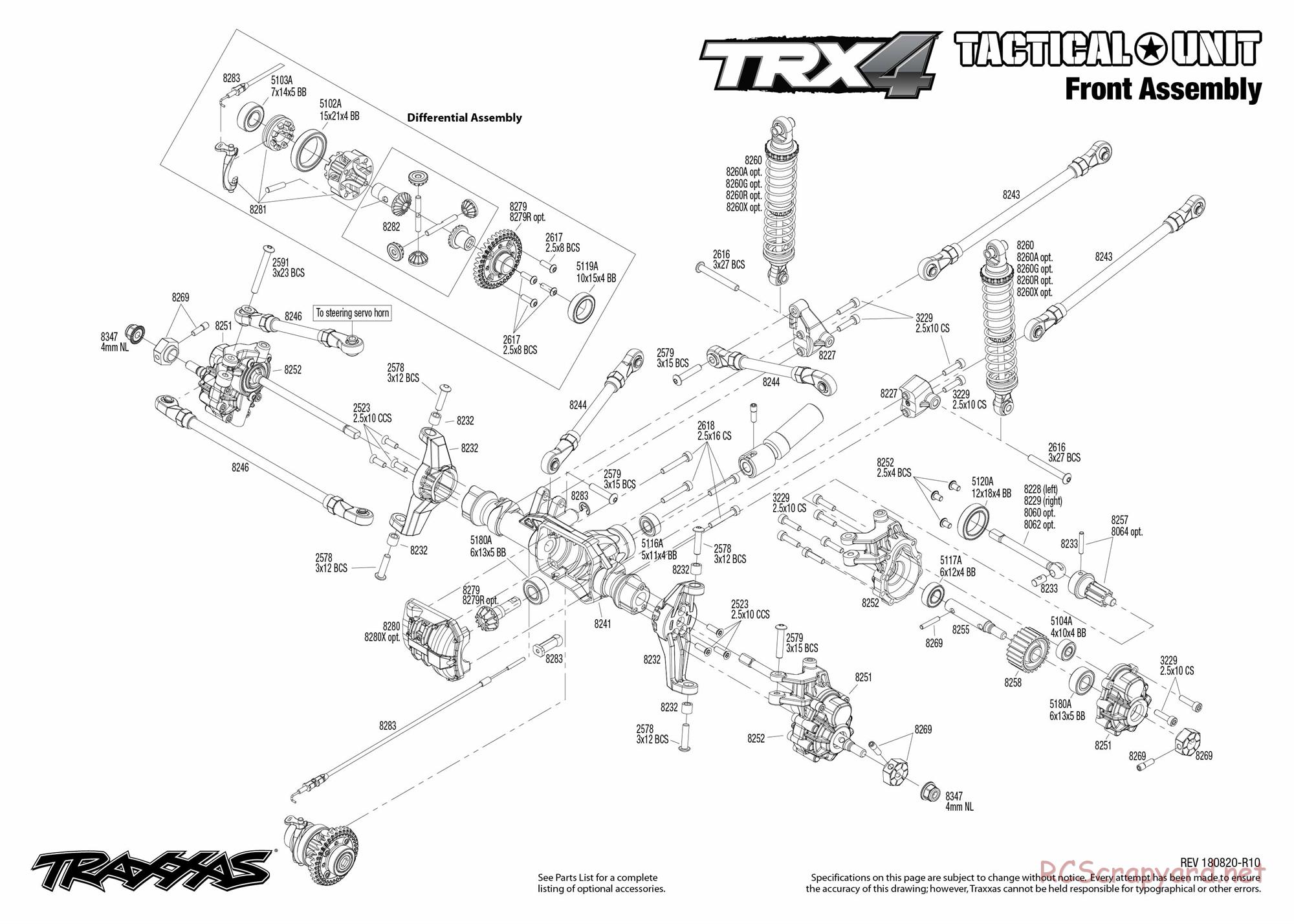 Traxxas - TRX-4 Tactical Unit (2018) - Exploded Views - Page 3