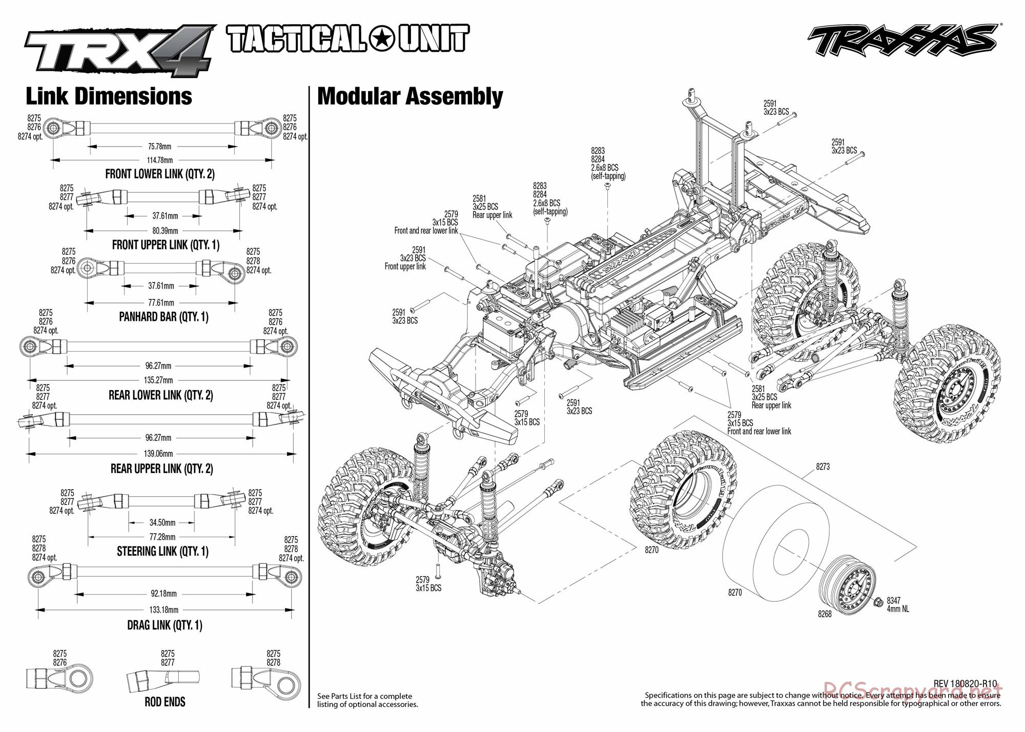 Traxxas - TRX-4 Tactical Unit (2018) - Exploded Views - Page 4