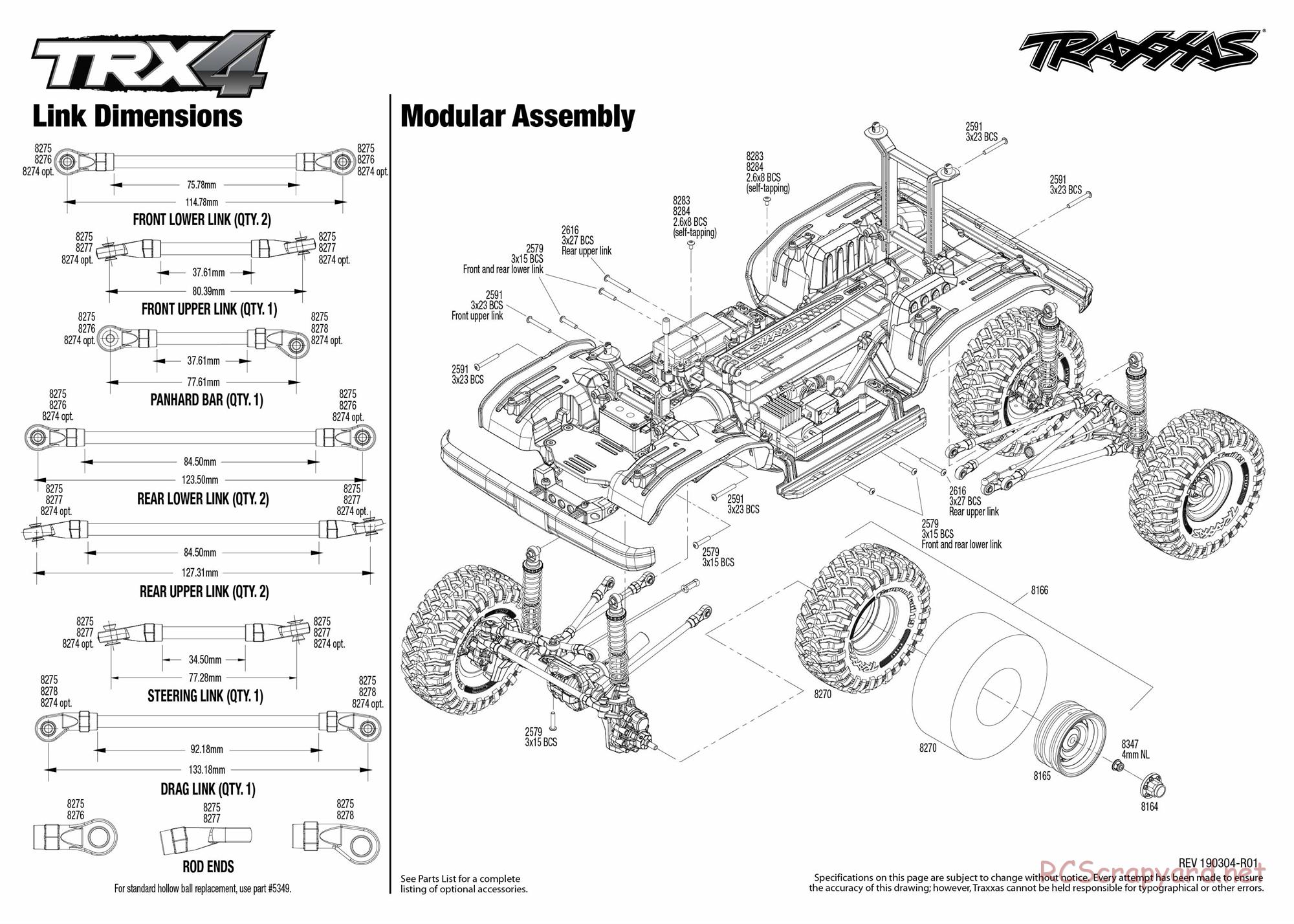 Traxxas - TRX-4 Chevrolet K5 Blazer (2019) - Exploded Views - Page 4