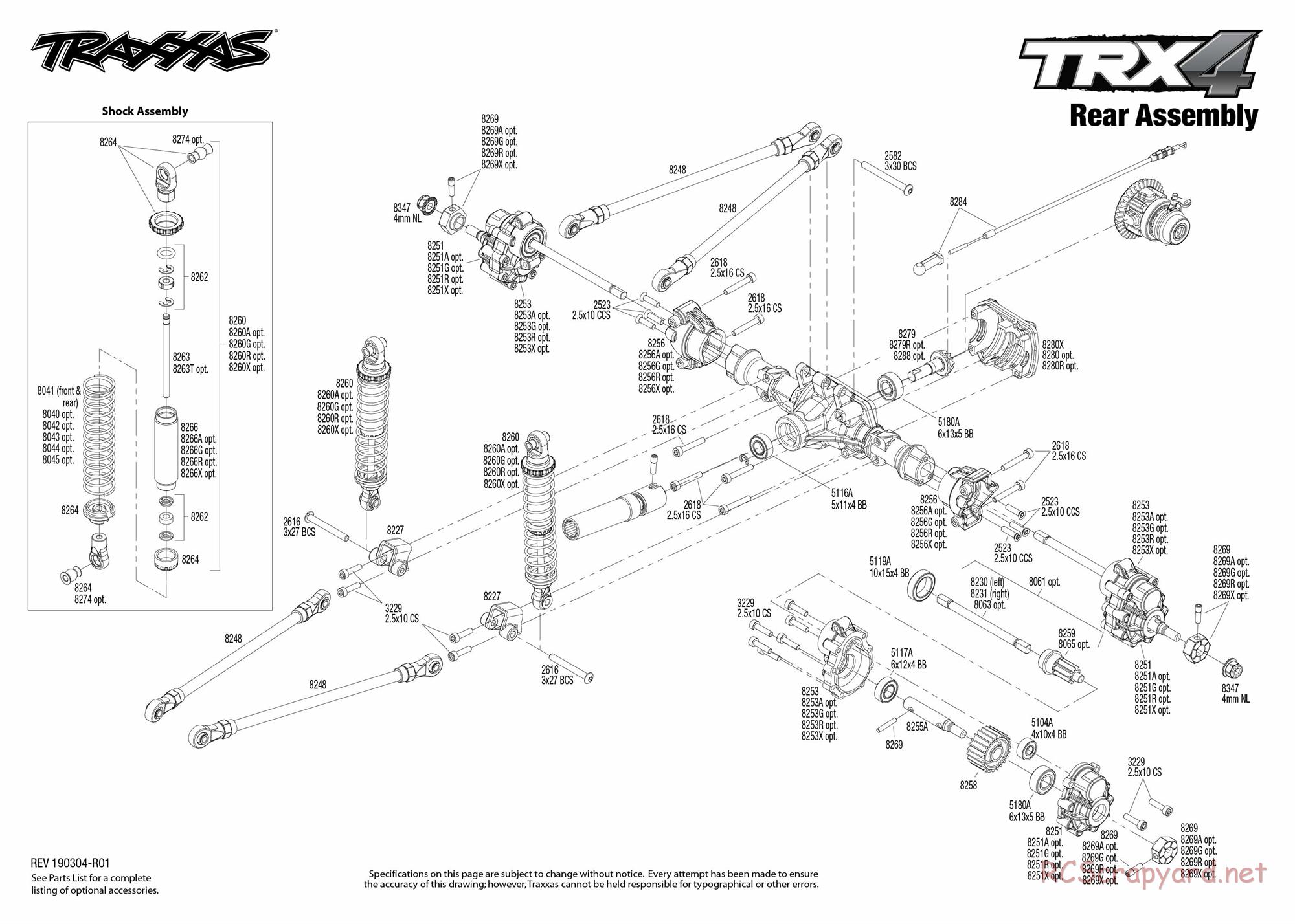 Traxxas - TRX-4 Chevrolet K5 Blazer (2019) - Exploded Views - Page 5