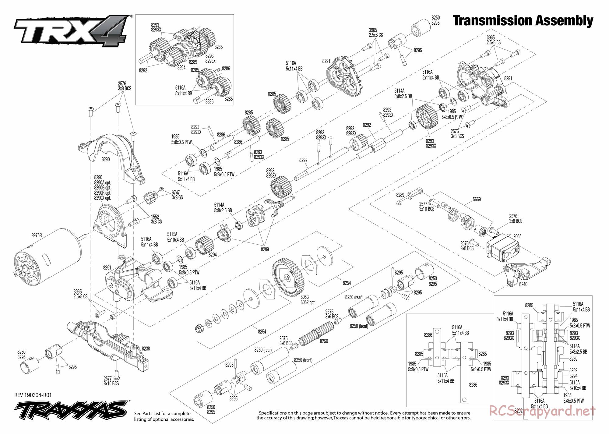 Traxxas - TRX-4 Chevrolet K5 Blazer (2019) - Exploded Views - Page 6