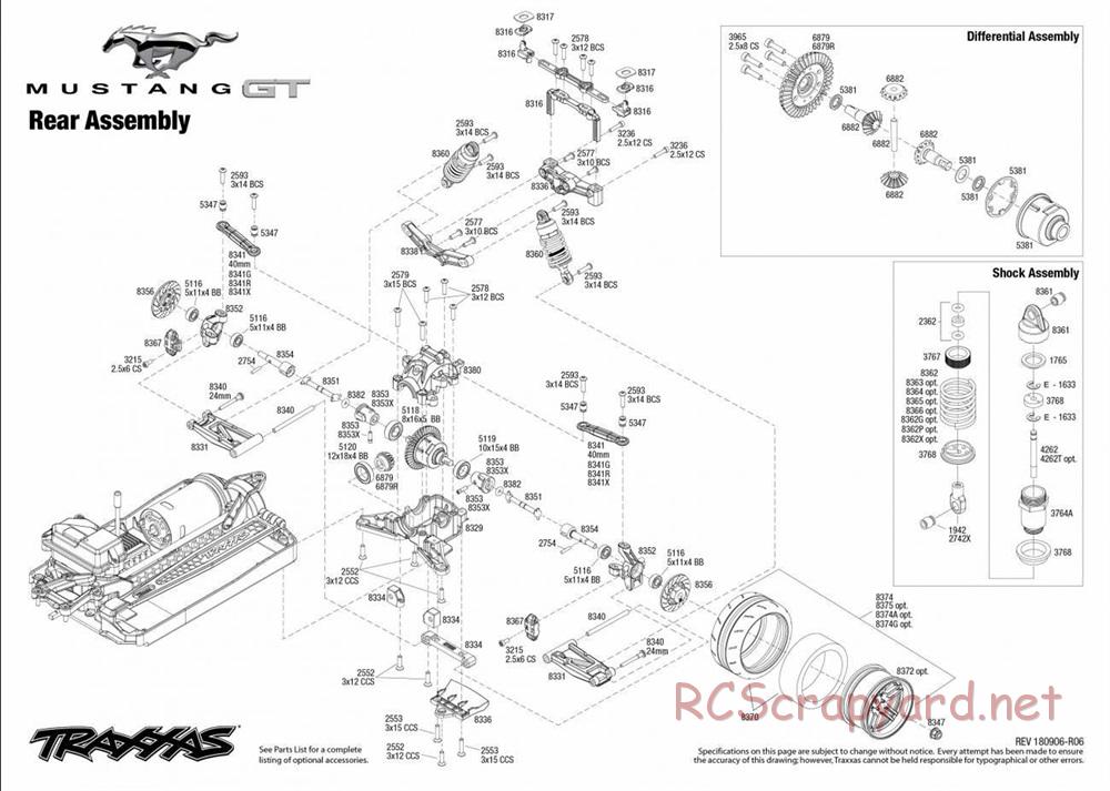 Traxxas - Ford Mustang GT - Exploded Views - Page 3