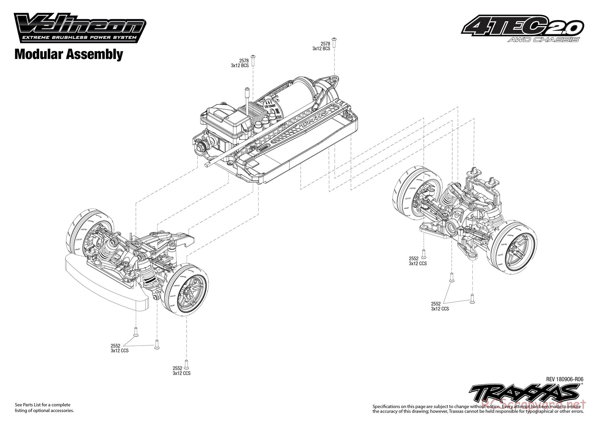 Traxxas - 4-Tec 2.0 VXL (2017) - Exploded Views - Page 3