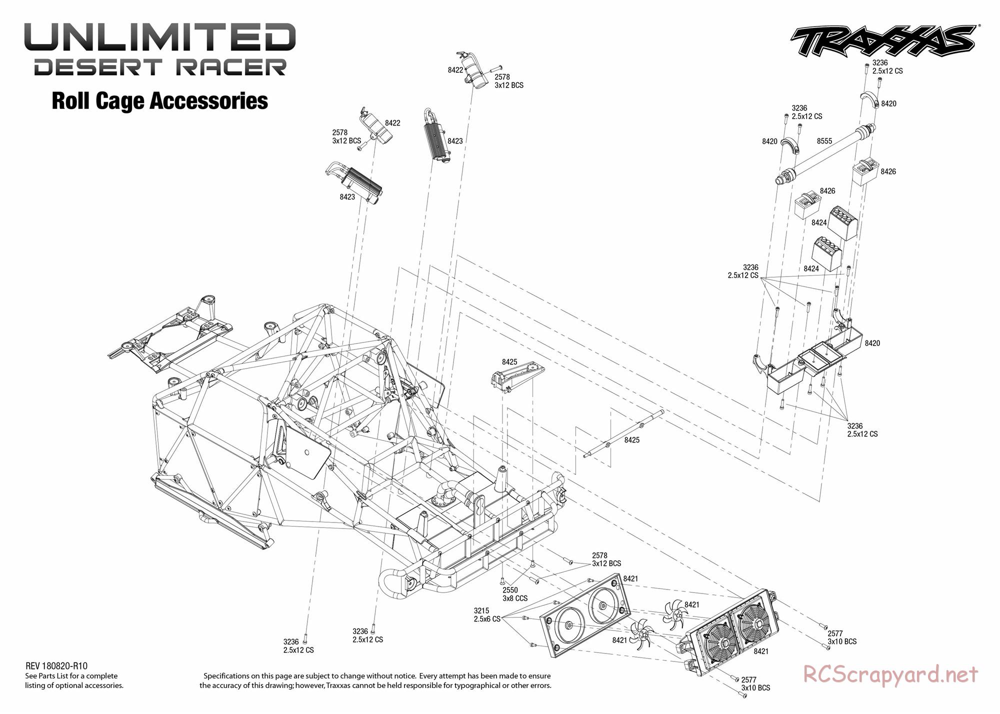 Traxxas - Unlimited Desert Racer VXL TSM (2018) - Exploded Views - Page 5