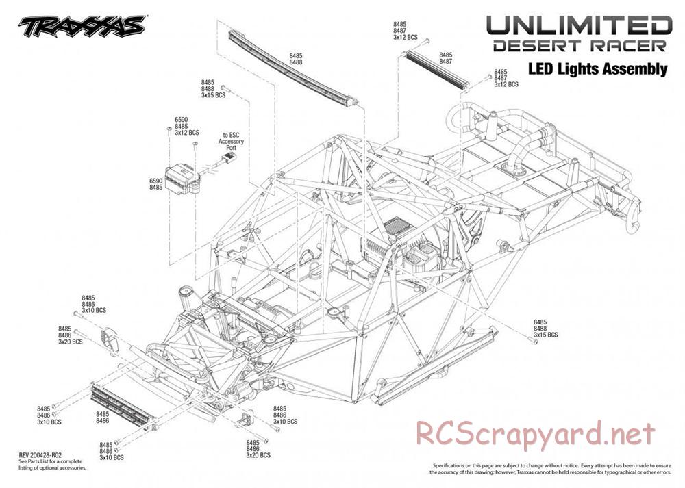 Traxxas - Unlimited Desert Racer VXL TSM - Exploded Views - Page 6
