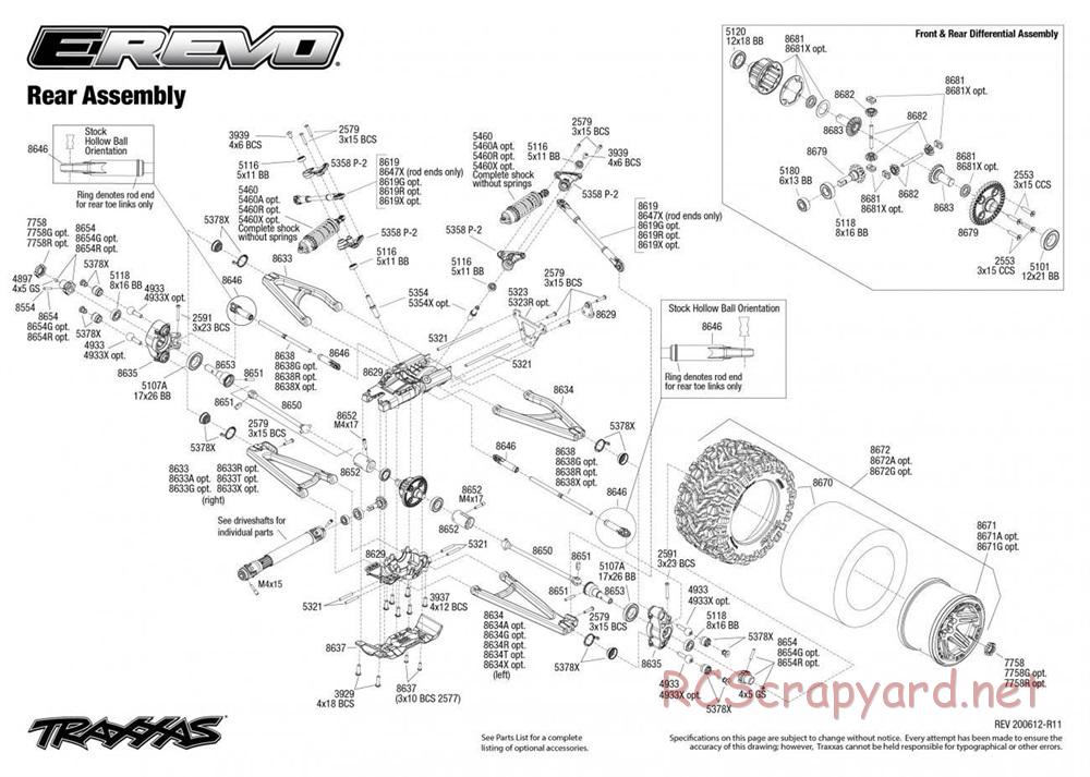 Traxxas - E-Revo VXL TSM (2018) - Exploded Views - Page 3