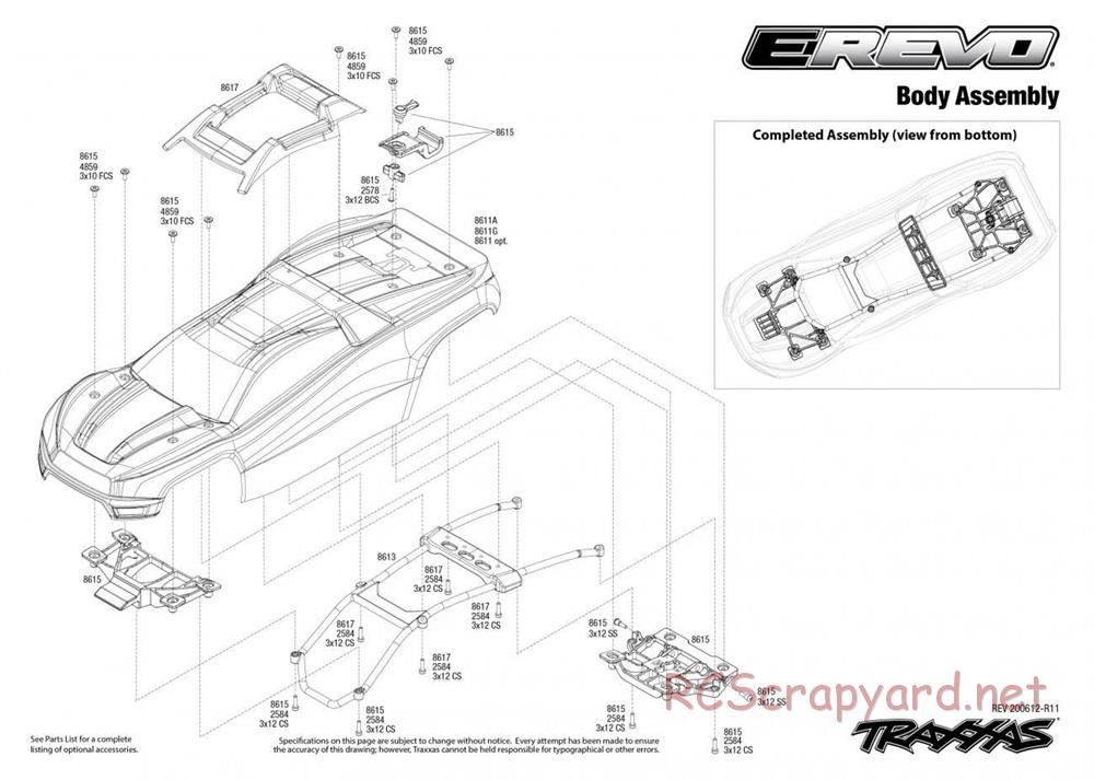 Traxxas - E-Revo VXL TSM (2018) - Exploded Views - Page 4