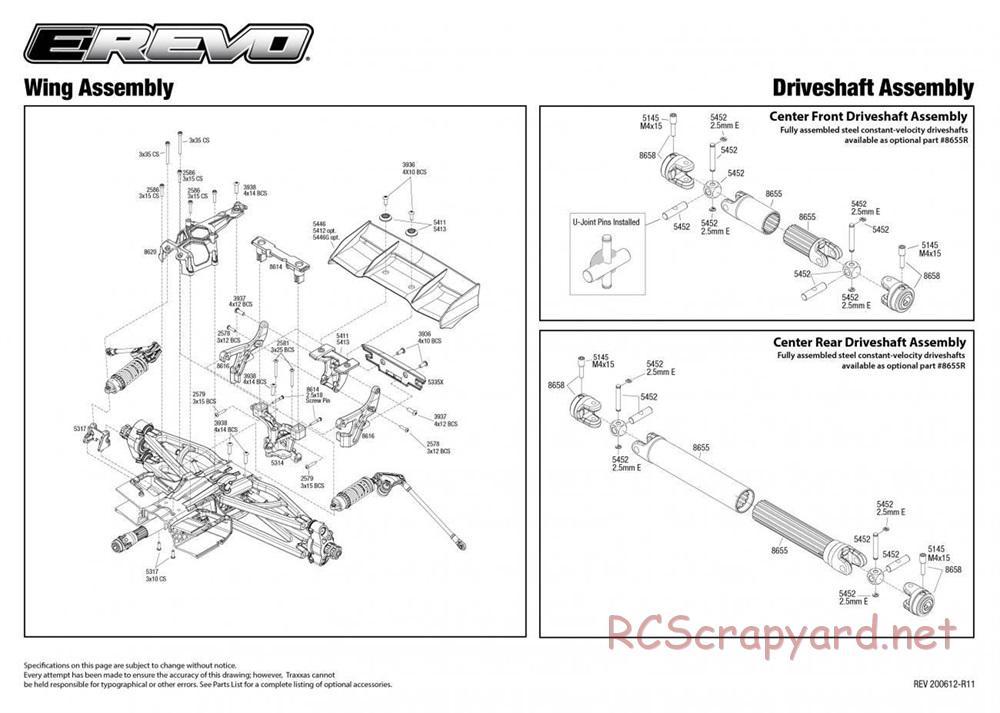 Traxxas - E-Revo VXL TSM (2018) - Exploded Views - Page 6