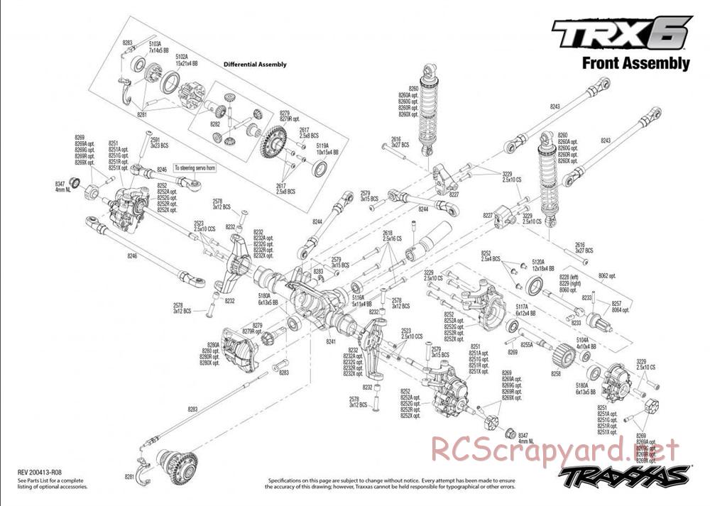 Traxxas - TRX-6 Mercedes-Benz G 63 AMG 6x6 - Exploded Views - Page 2