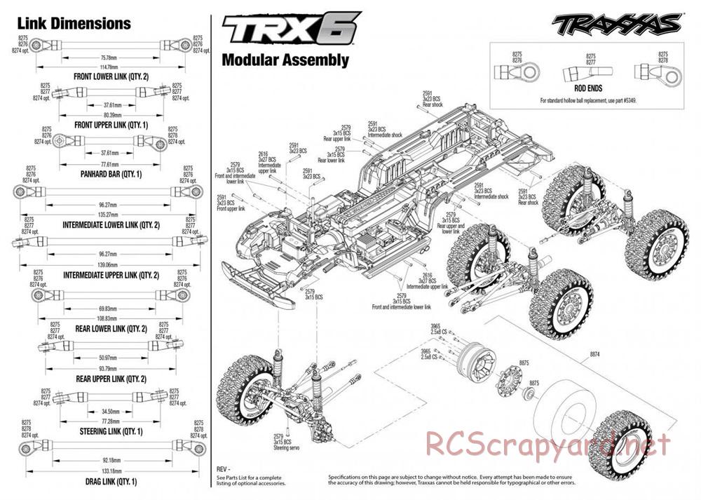 Traxxas - TRX-6 Mercedes-Benz G 63 AMG 6x6 - Exploded Views - Page 3