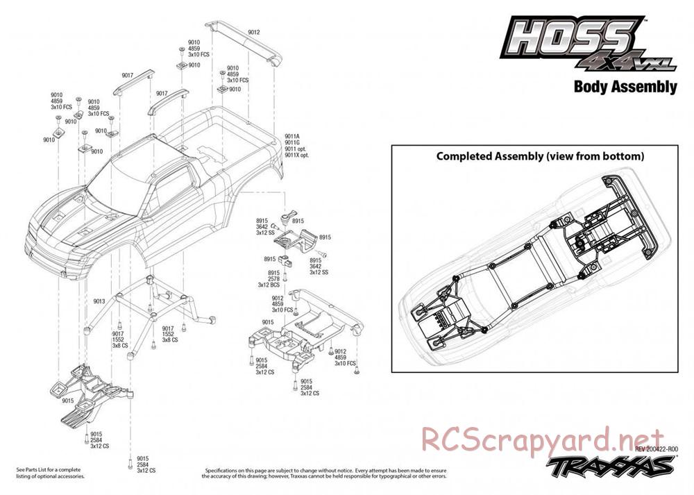 Traxxas - Hoss 4x4 VXL (2020) - Exploded Views - Page 4