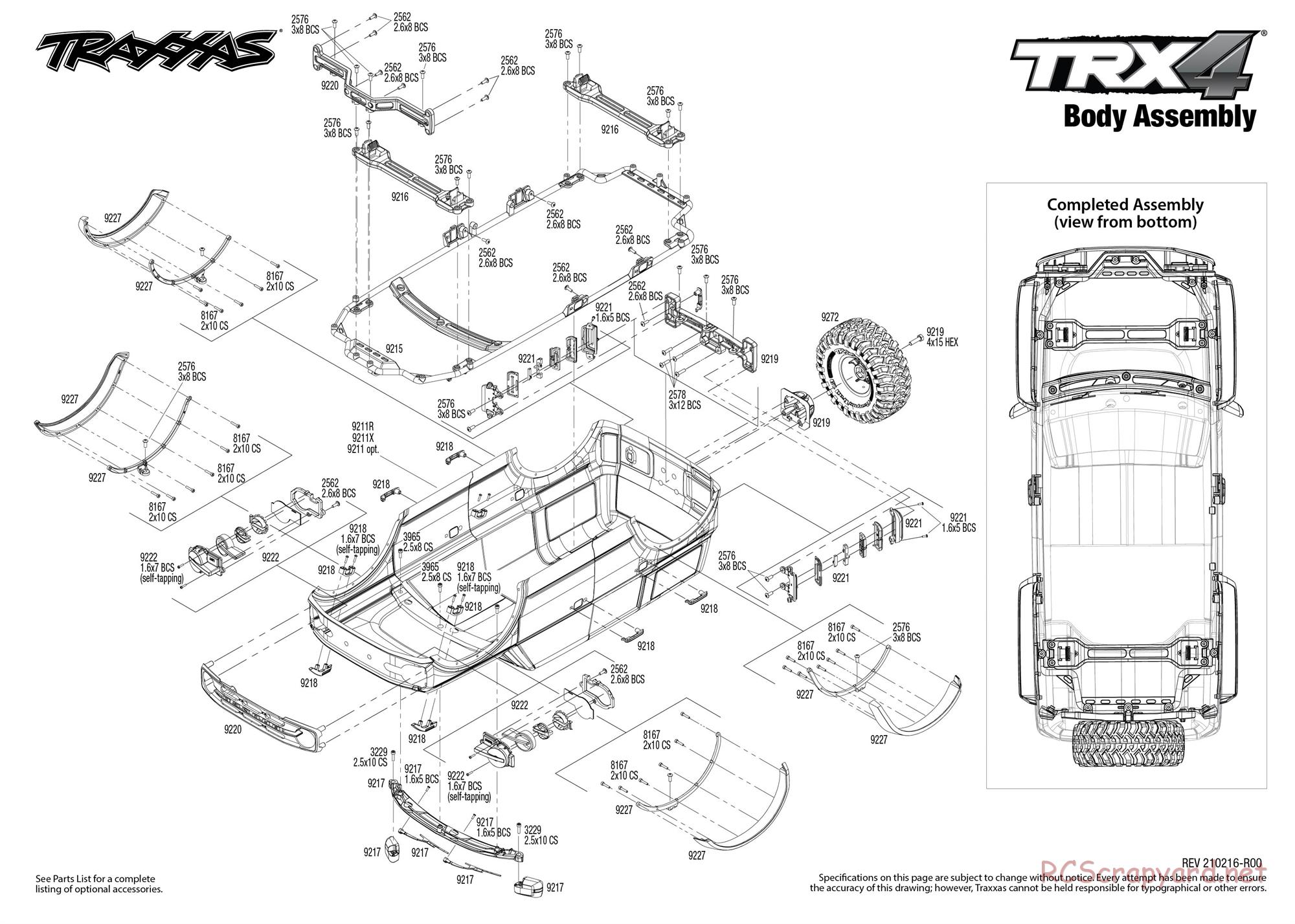 Traxxas - TRX-4 Ford Bronco (2021) - Exploded Views - Page 1