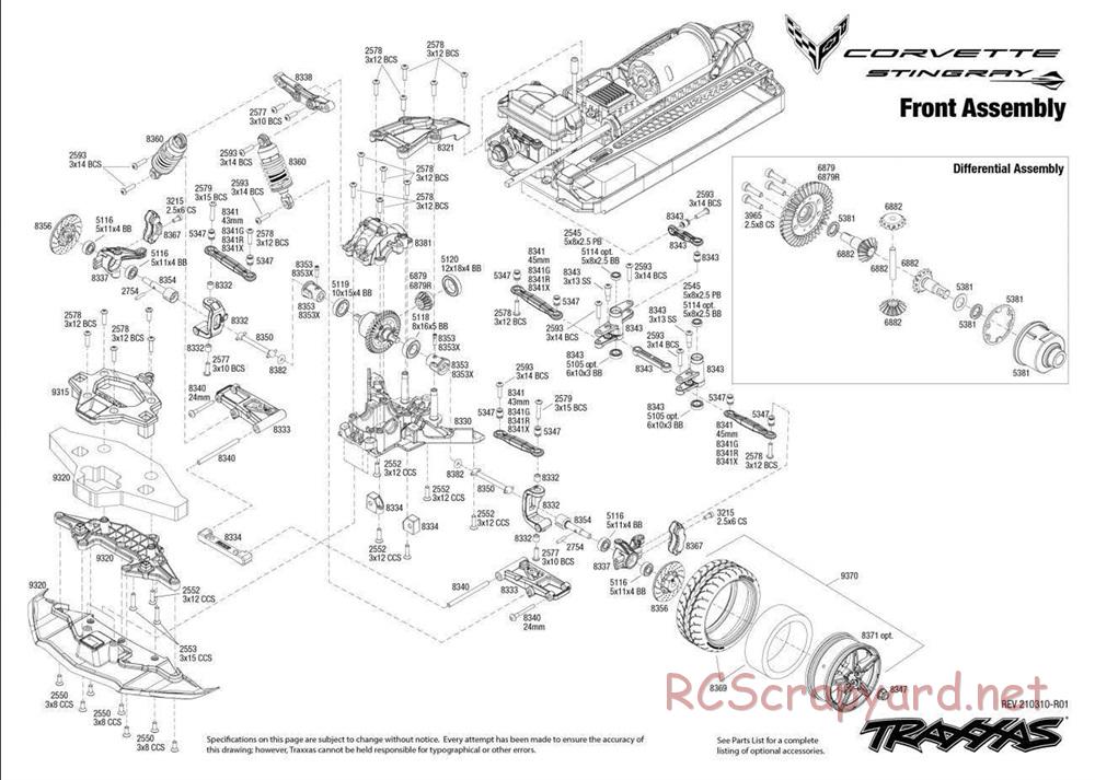 Traxxas - Corvette Stingray - Exploded Views - Page 2