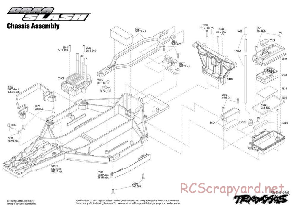 Traxxas - Drag Slash - Exploded Views - Page 1