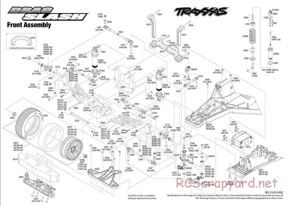 Traxxas - Drag Slash - Exploded Views - Page 2