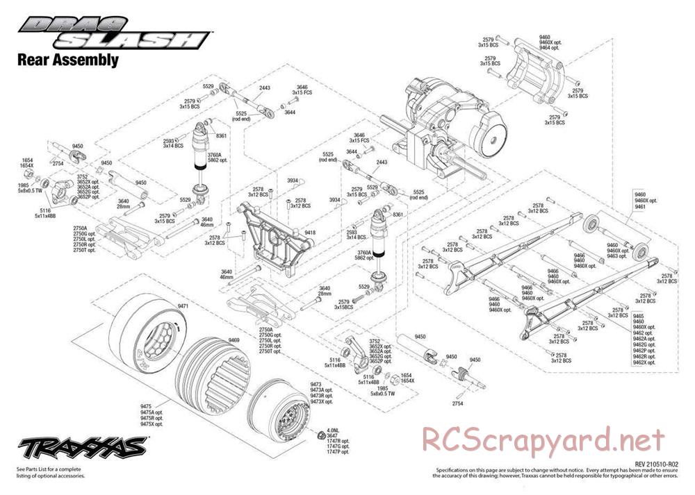 Traxxas - Drag Slash - Exploded Views - Page 3