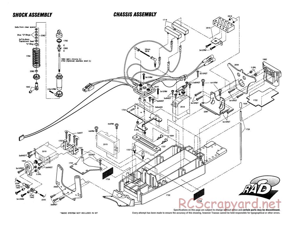 Traxxas - RAD-2 (1992) - Exploded Views - Page 1