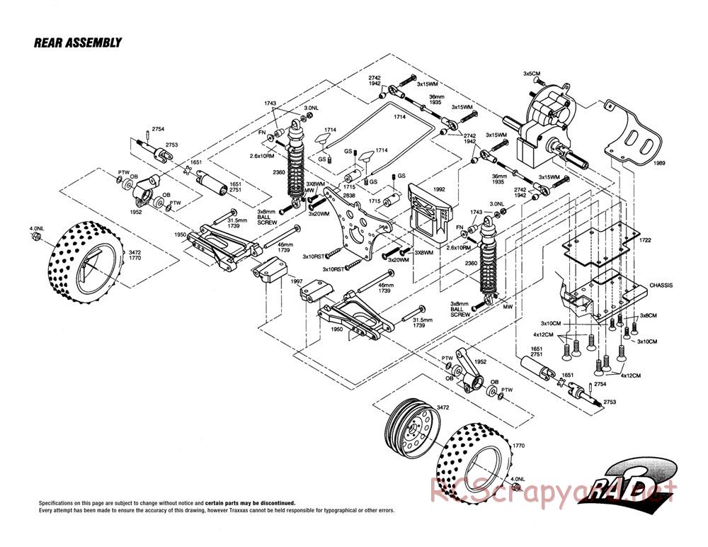 Traxxas - RAD-2 (1992) - Exploded Views - Page 3