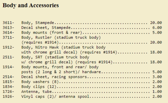 Traxxas - Stampede - Parts List - Page 12